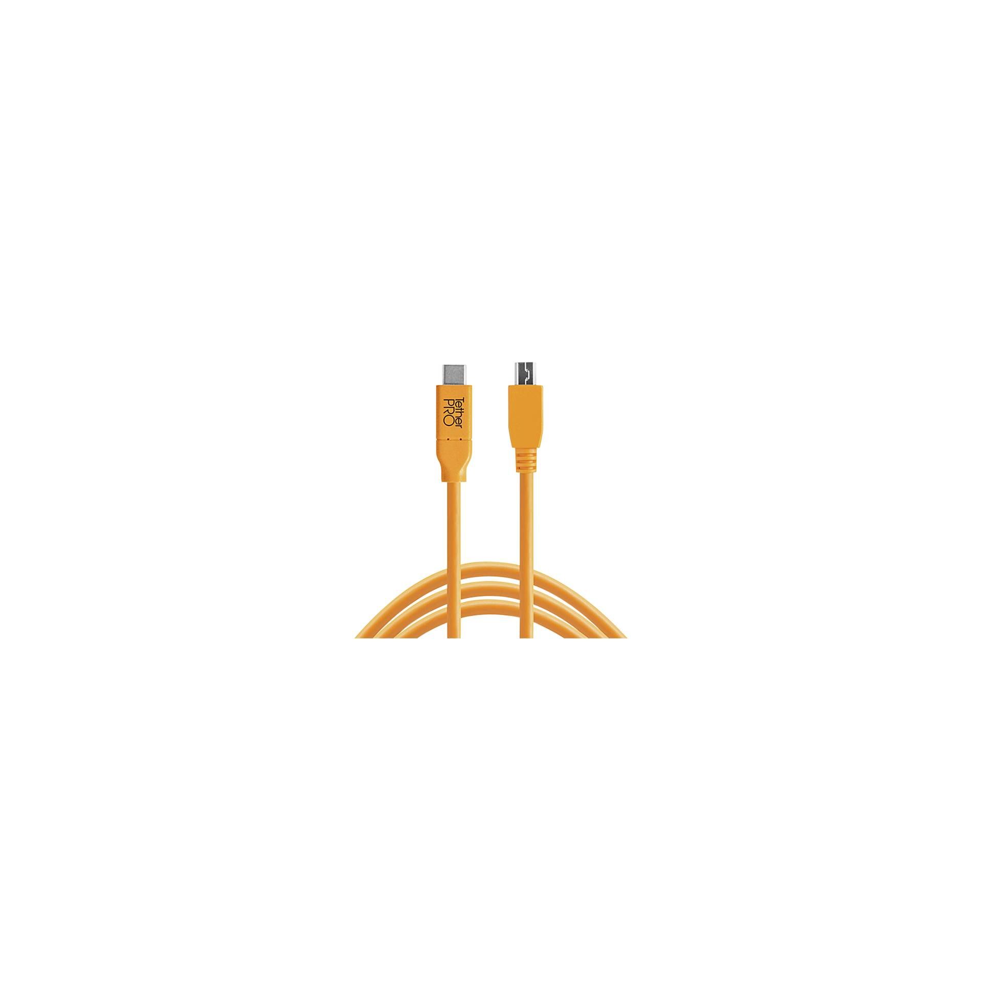 Tether Tools USB-C zu 2.0 Mini B 5-Pin 4,60m arancio
