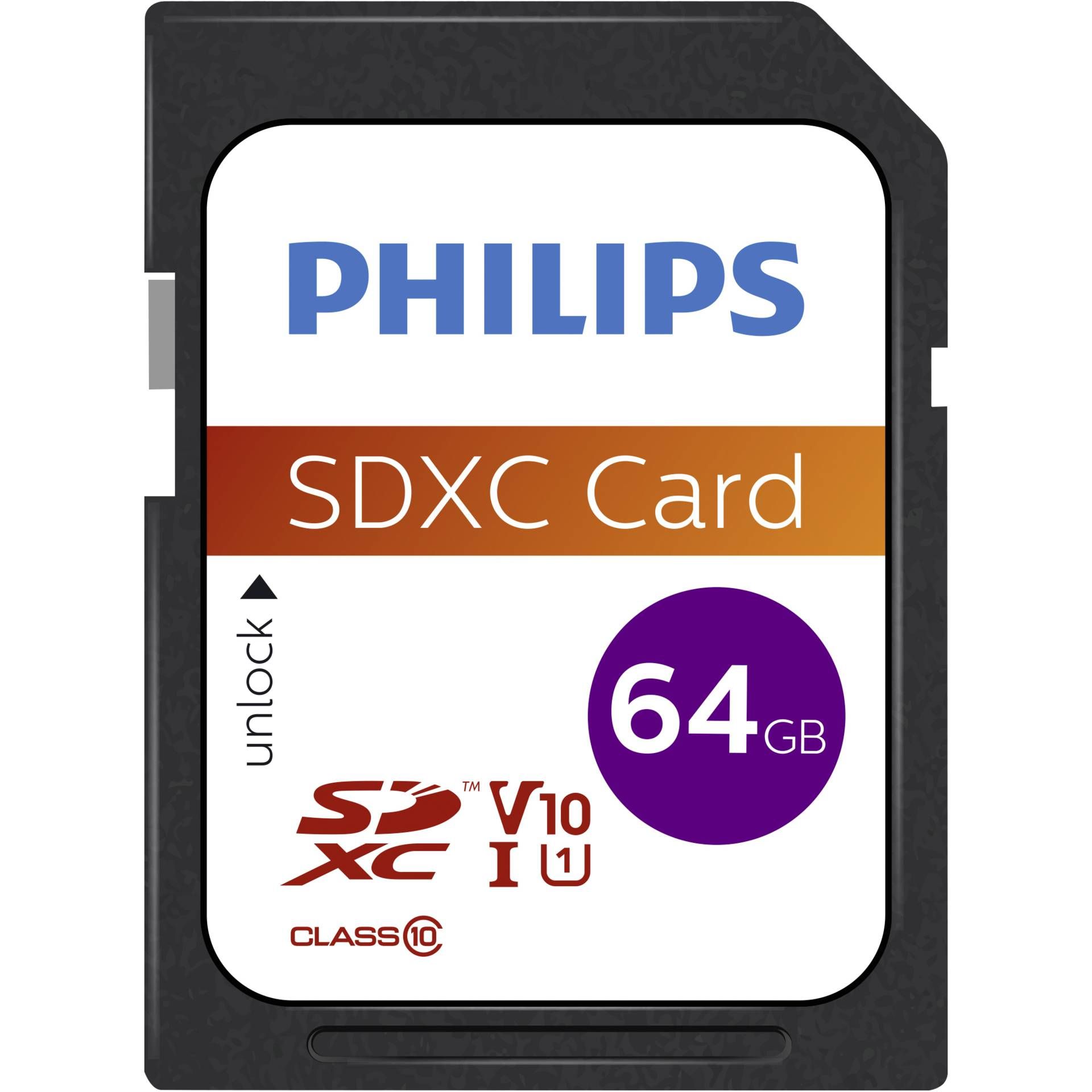 Philips SDXC Card           64GB Class 10 UHS-I U1