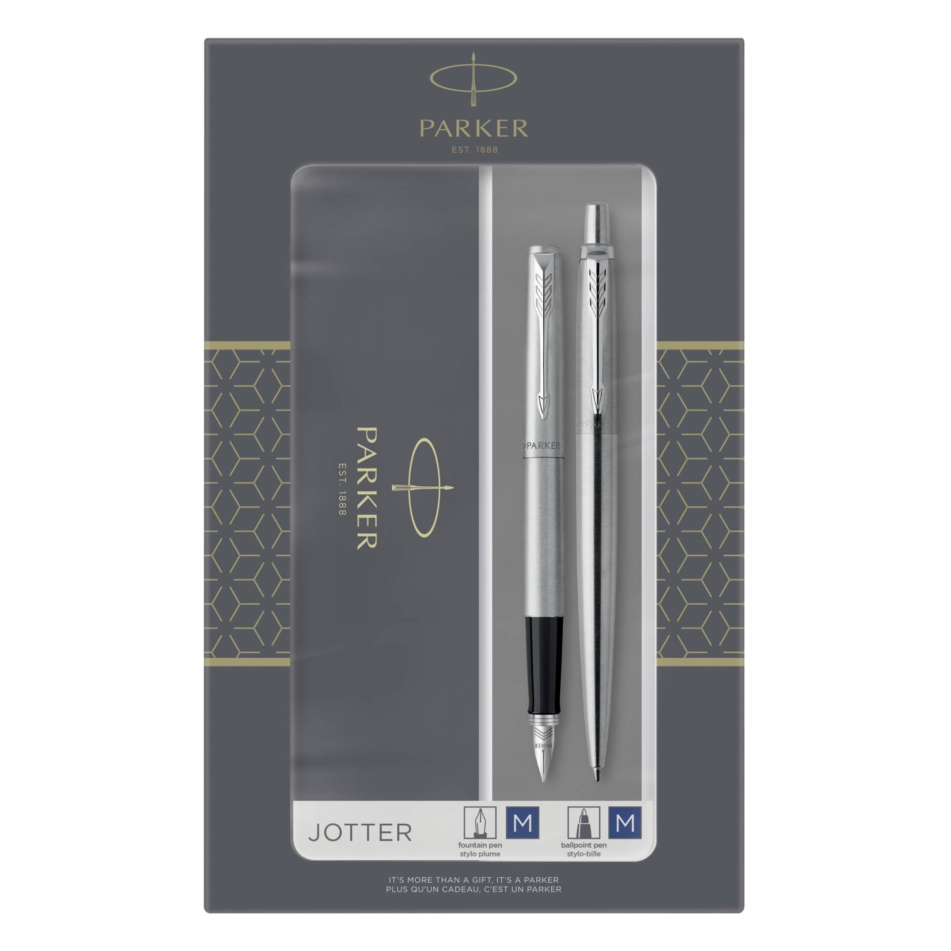 Parker Jotter inox C.C. DuoSet incl. scatola regalo