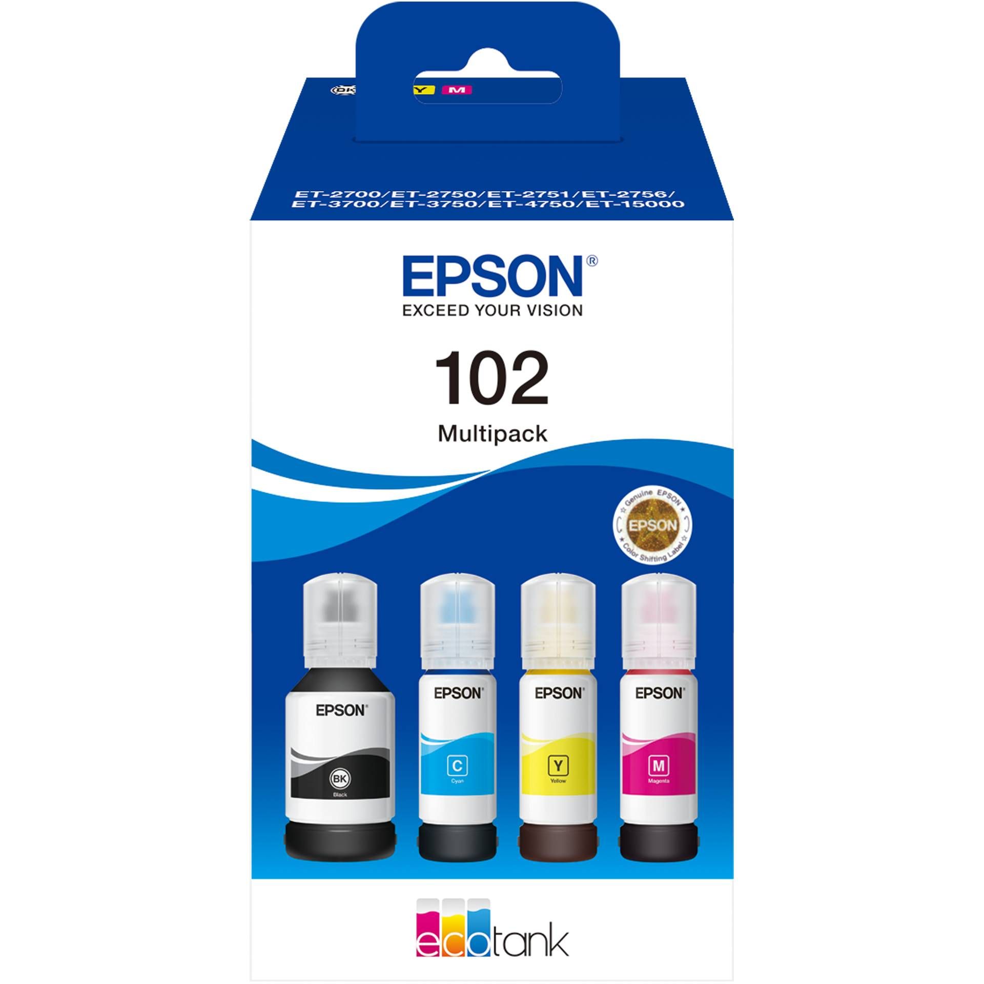 Epson EcoTank 4-colori Multipack T 102                     T