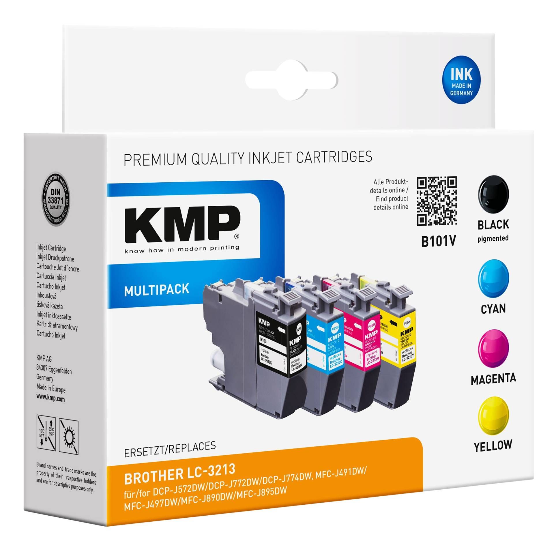 KMP B101V Promo Pack Bk/C/M/Y compatibile con Brother LC-321