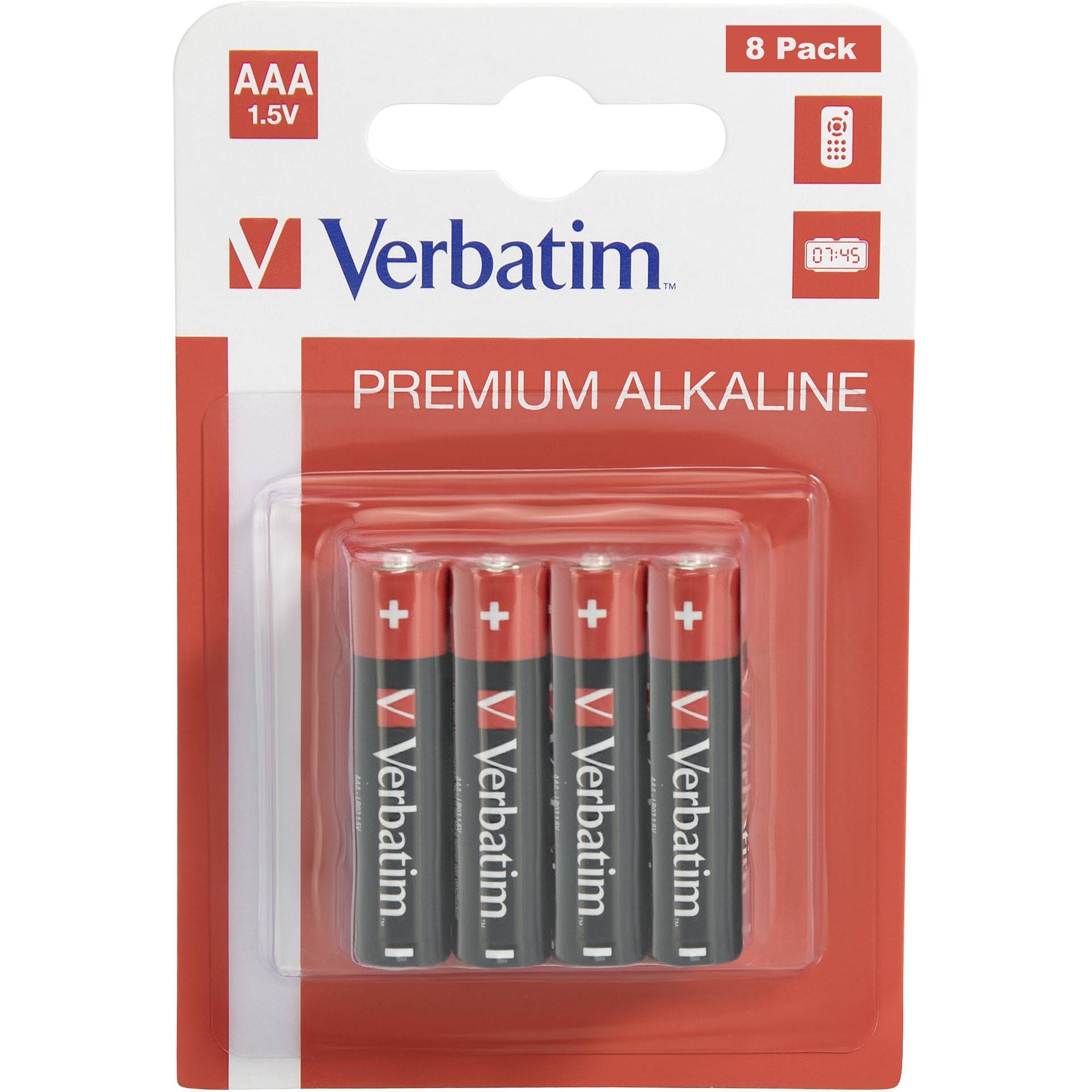 1x8 Verbatim batterie alcaline Micro AAA LR 03            49