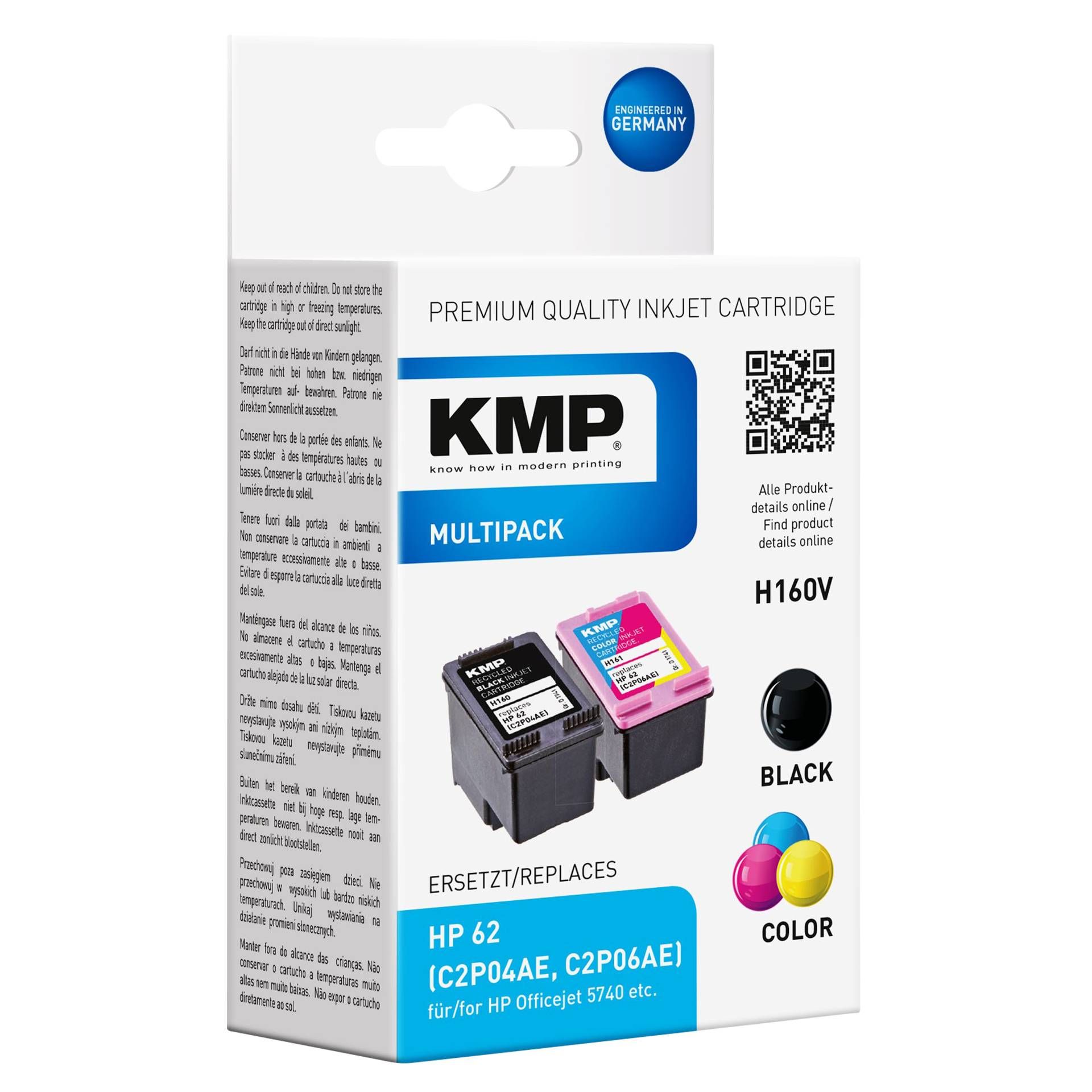KMP H160V Multipack BK/Color compatibile con HP N9J71AE
