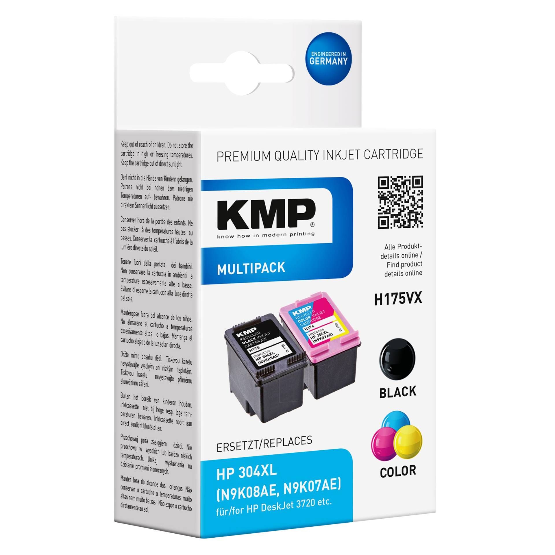 KMP H175VX Promo Pack BK/Color comp. m. HP N9K08AE/N9K07AE