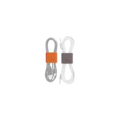 Bluelounge CableClip Medium, grigio & arancio 2