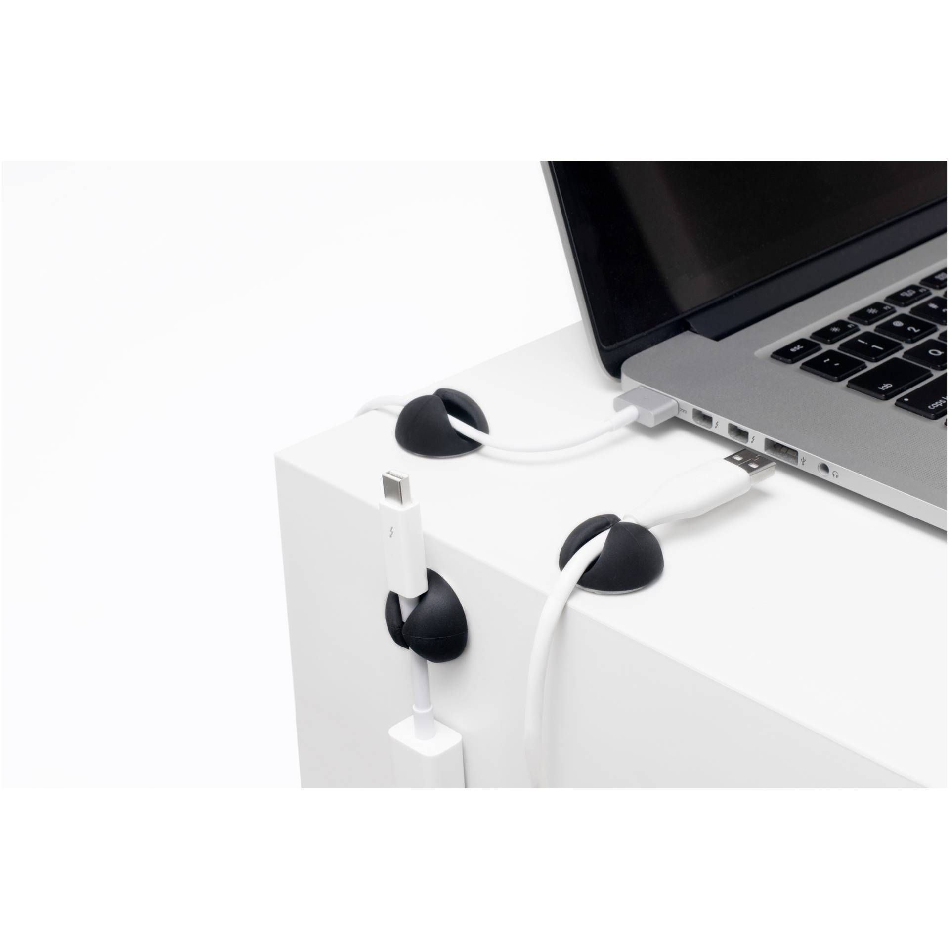 Bluelounge CableDrop 6pz Pack, nero