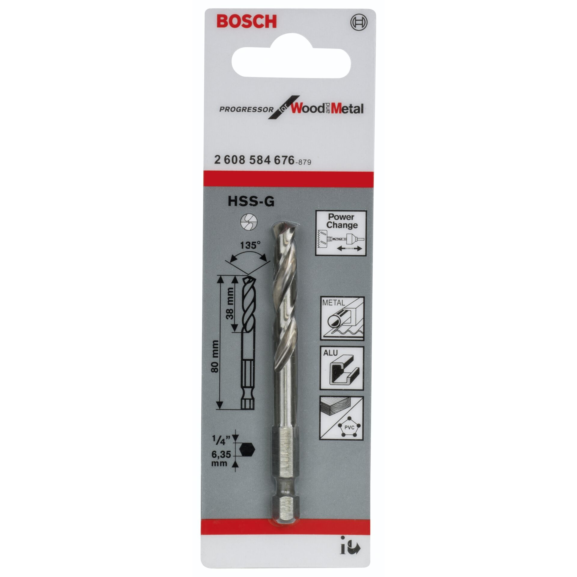 Bosch HSS-BIM LS PC Pilot Drill Bit HSS-G