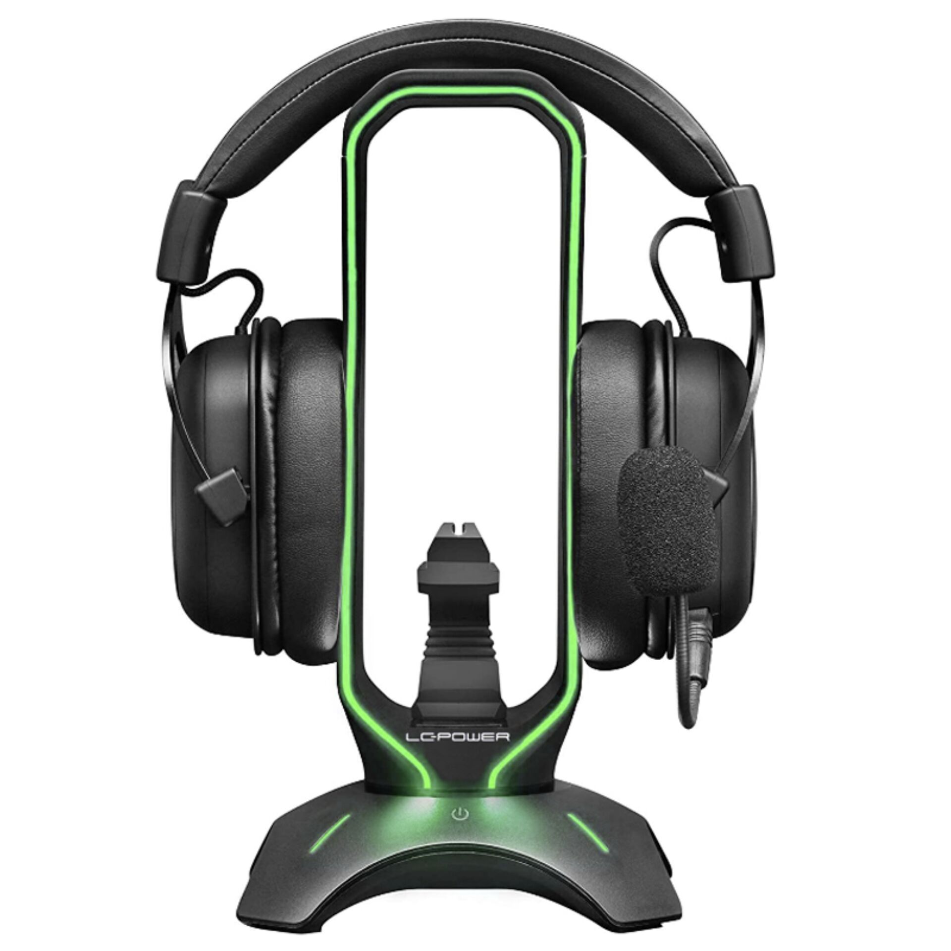 LC Power LC-HUB-HEAD-BUNGEE USB 3.0 Hub, Headphone Holder