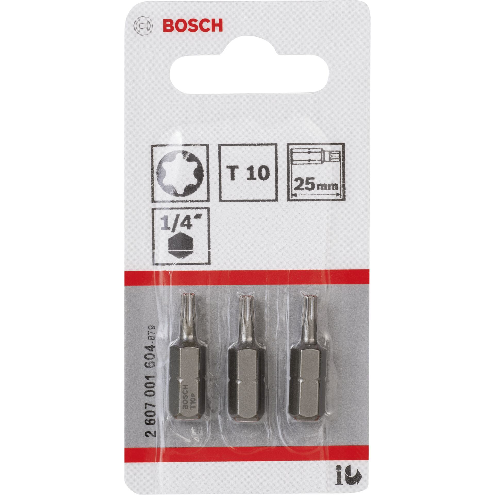 Bosch 3pcs. Screwdriver Bits T10 XH 25mm