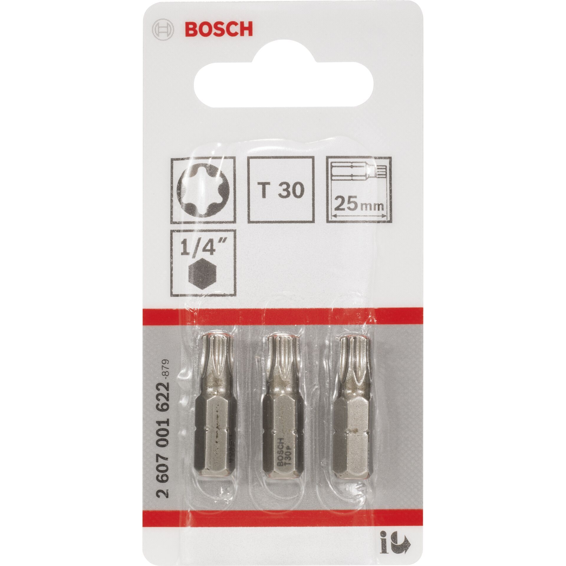 Bosch 3pcs. Screwdriver Bits T30 XH 25mm