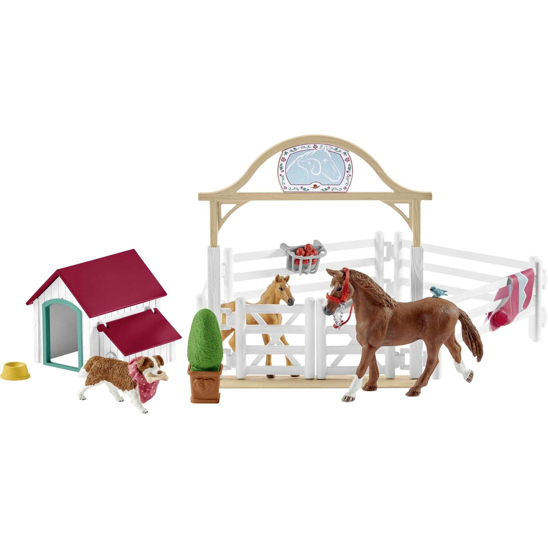 Schleich Horse Club 42458 per ospit.cav.di Hanna con cagn.Ru