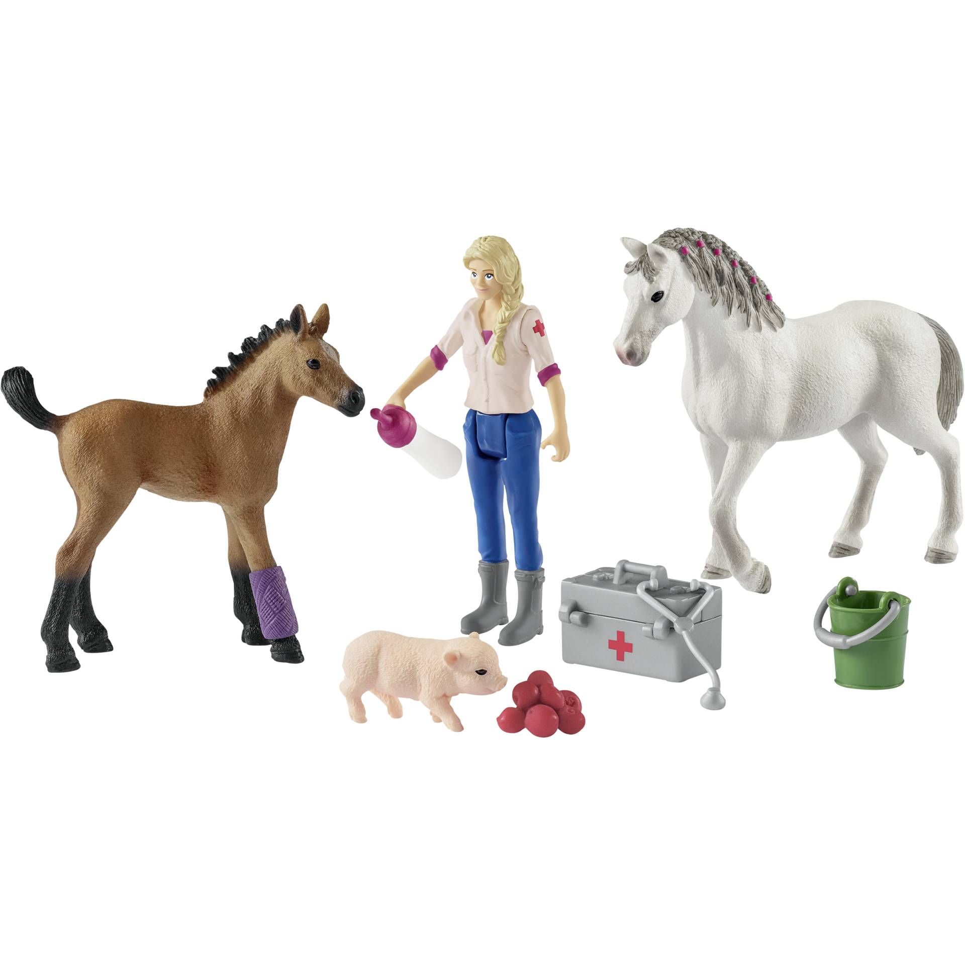 Schleich Farm World    42486 Veterinaria c. puledro e cavall