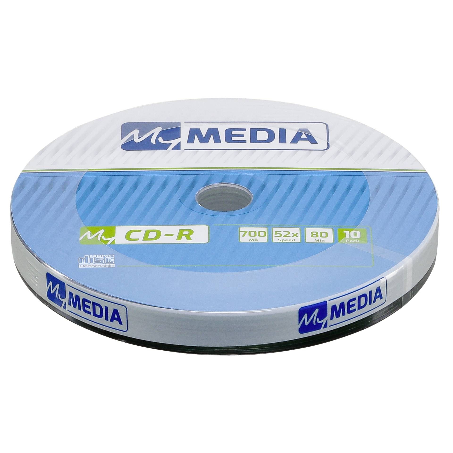 1x10 MyMedia CD-R 80 / 700MB 52x Speed Wrap