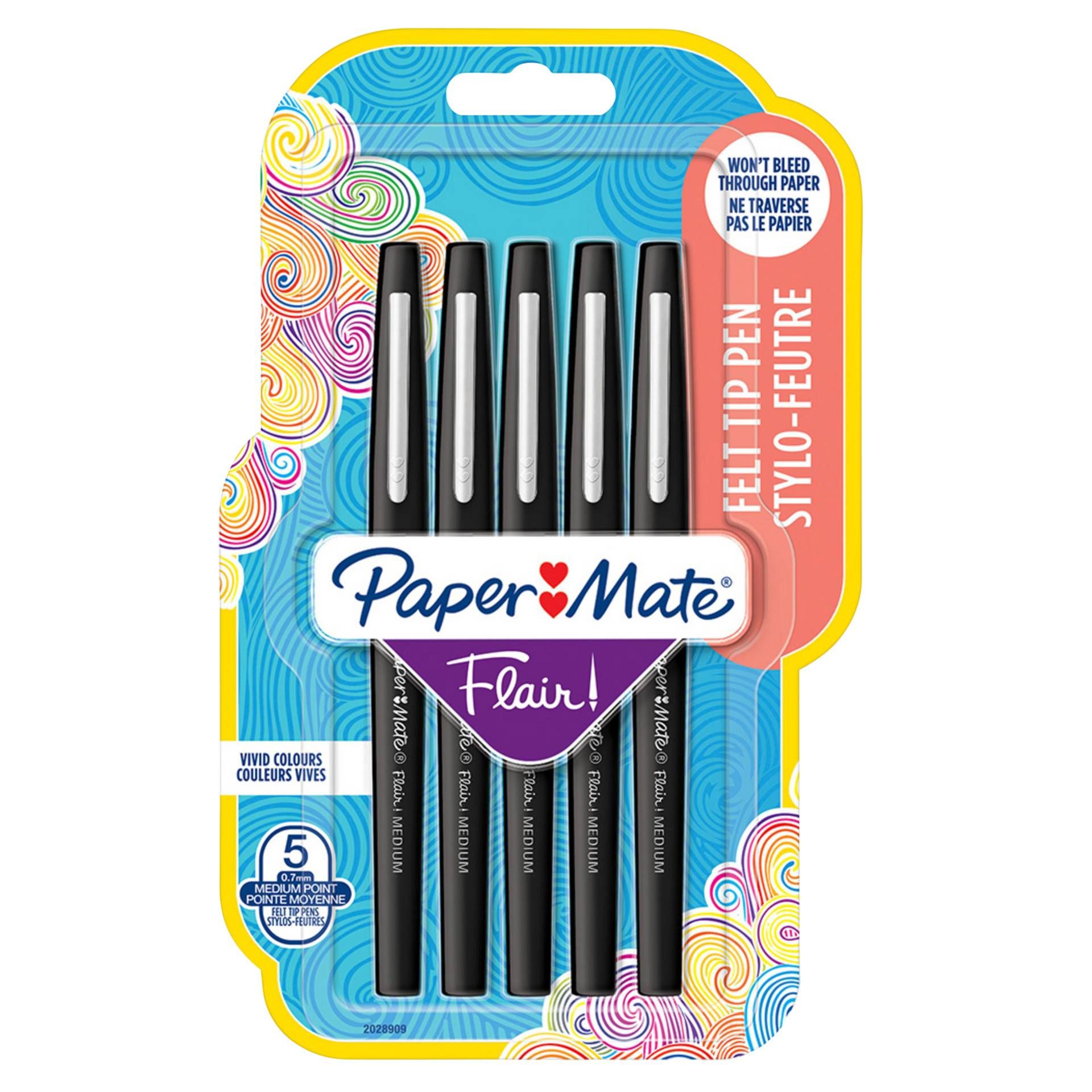 1x5 Paper Mate Flair pennarelli M 0,7 mm nero