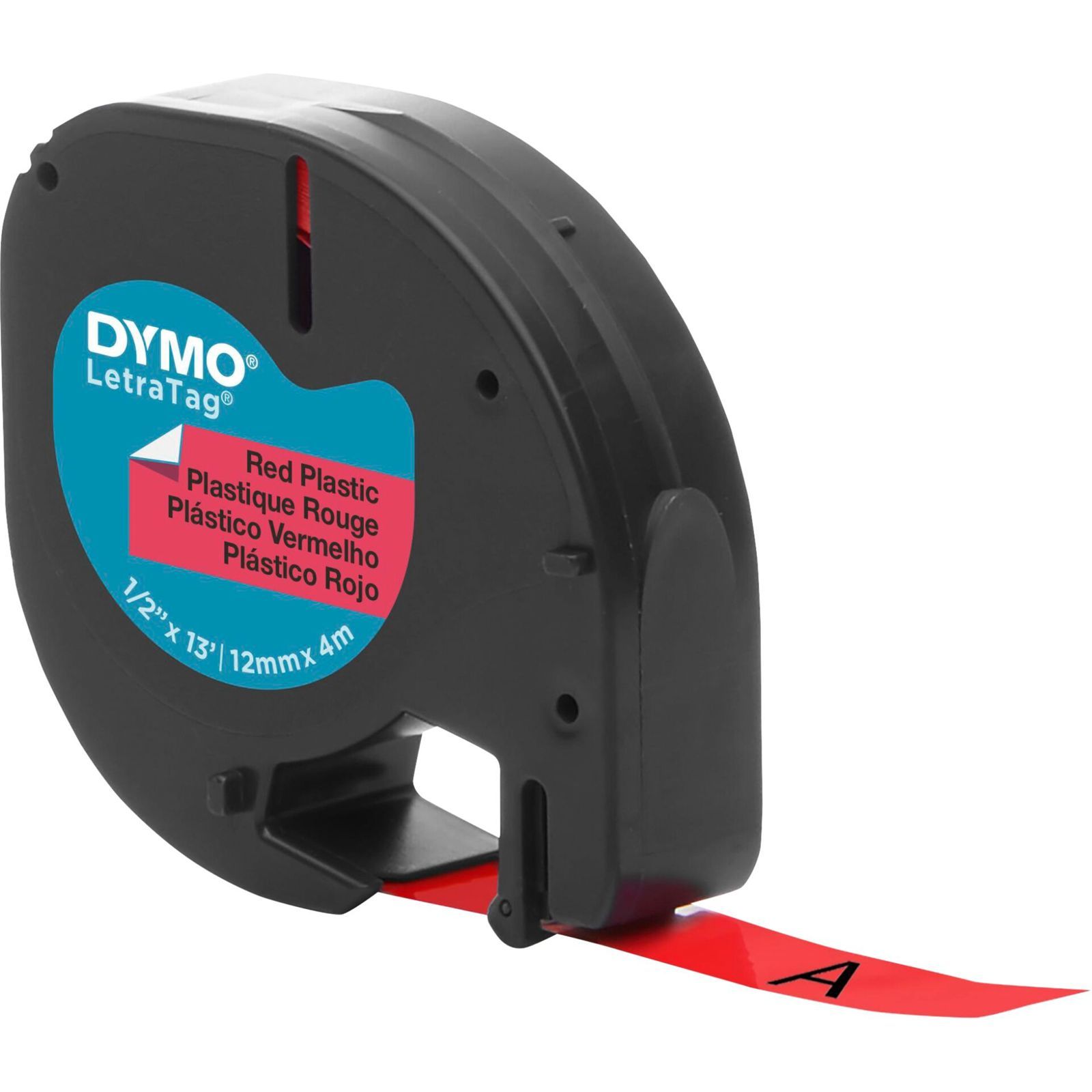 Dymo Letratag Band Plastik red 12 mm x 4 m