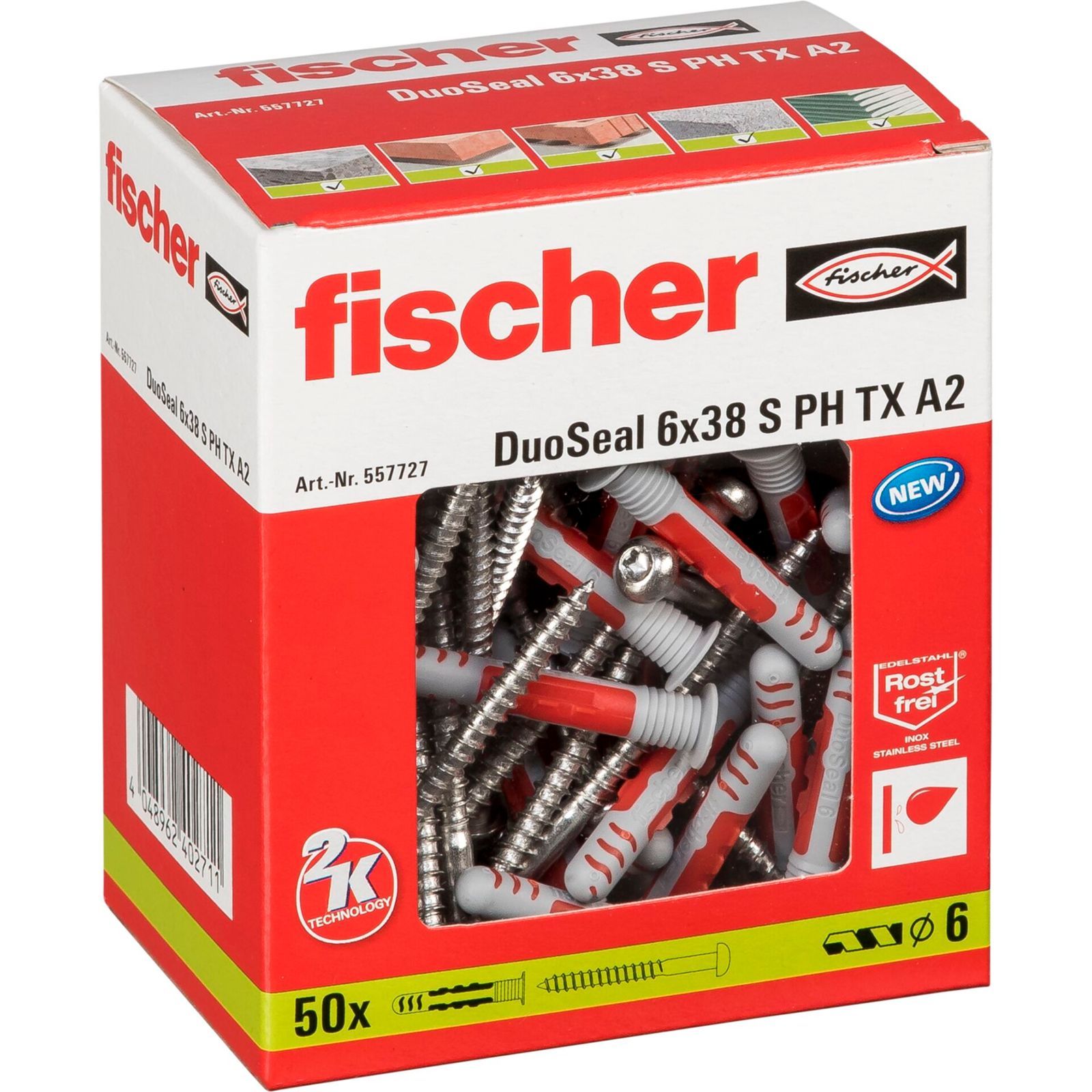 Fischer DuoSeal 6x38 S A2 50 pc.