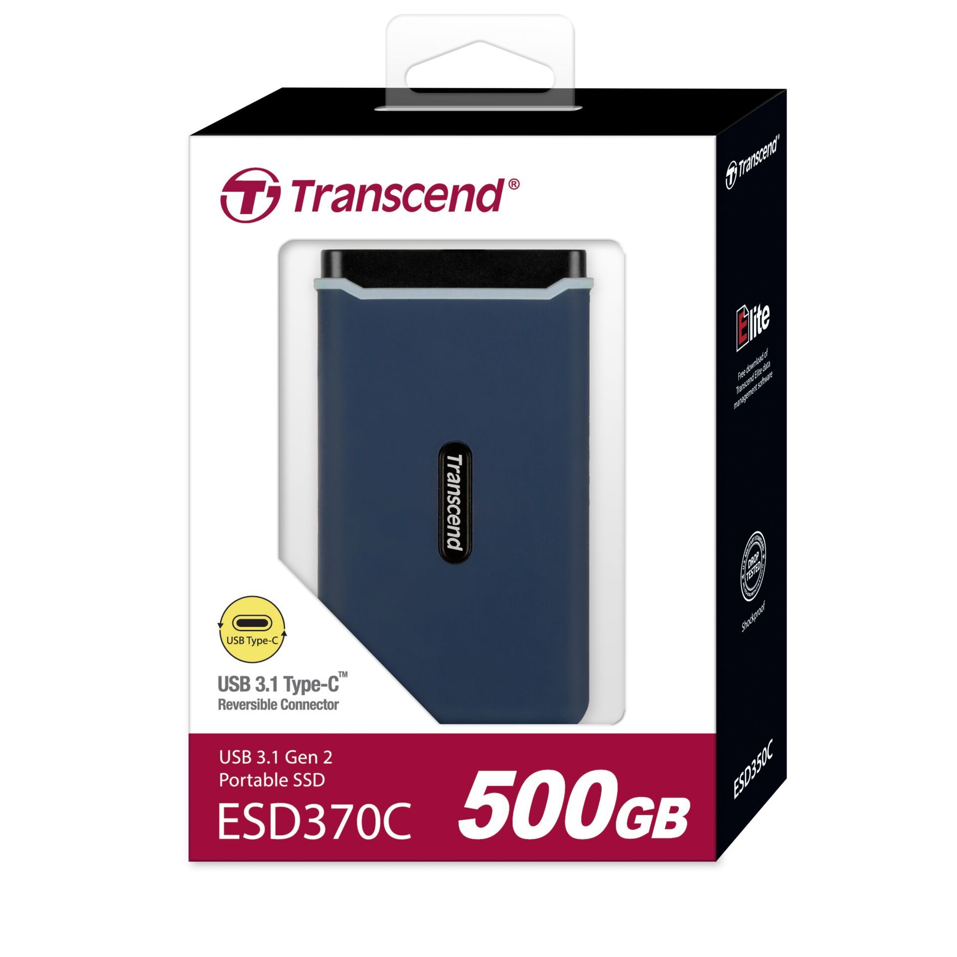 Transcend SSD ESD370C      500GB USB-C USB 3.1 Gen 2