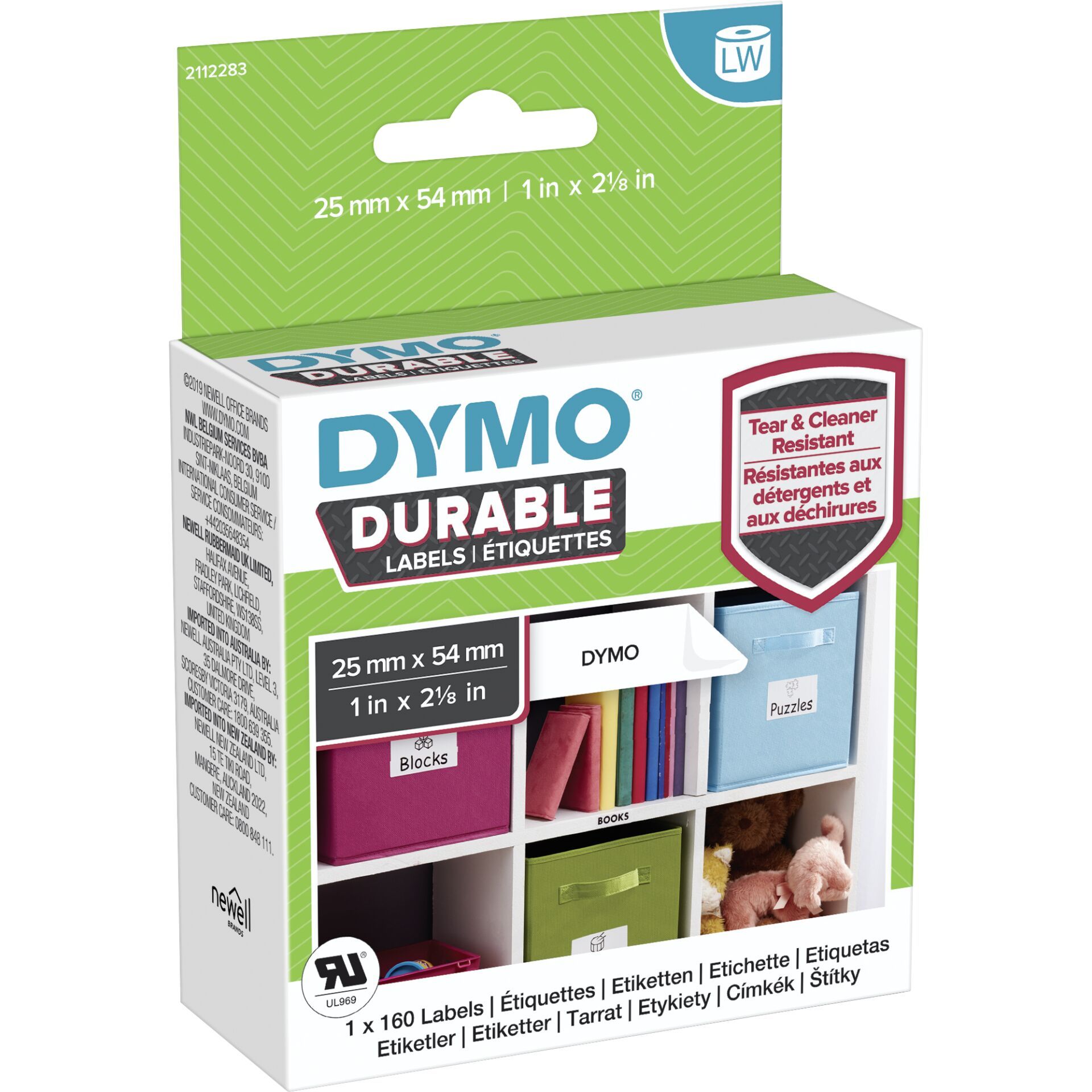 Dymo LW-Adress-Etiketten Kunst- stoff 25 x 54 mm weiß 1x 160