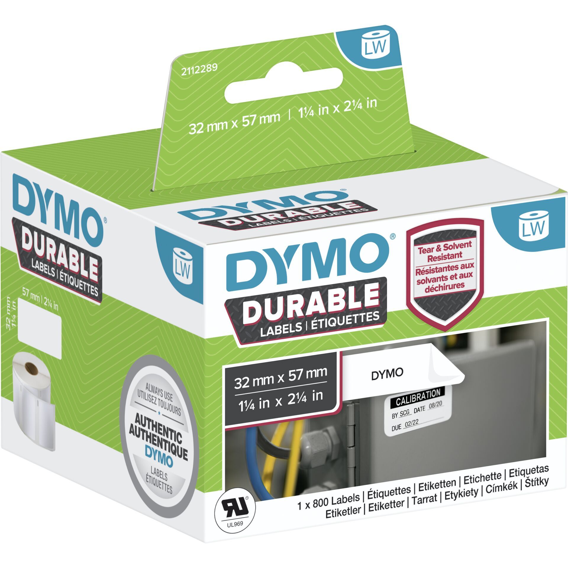Dymo LW-Kunststoff-Etiketten 57 x 32 mm 1x 800 St.