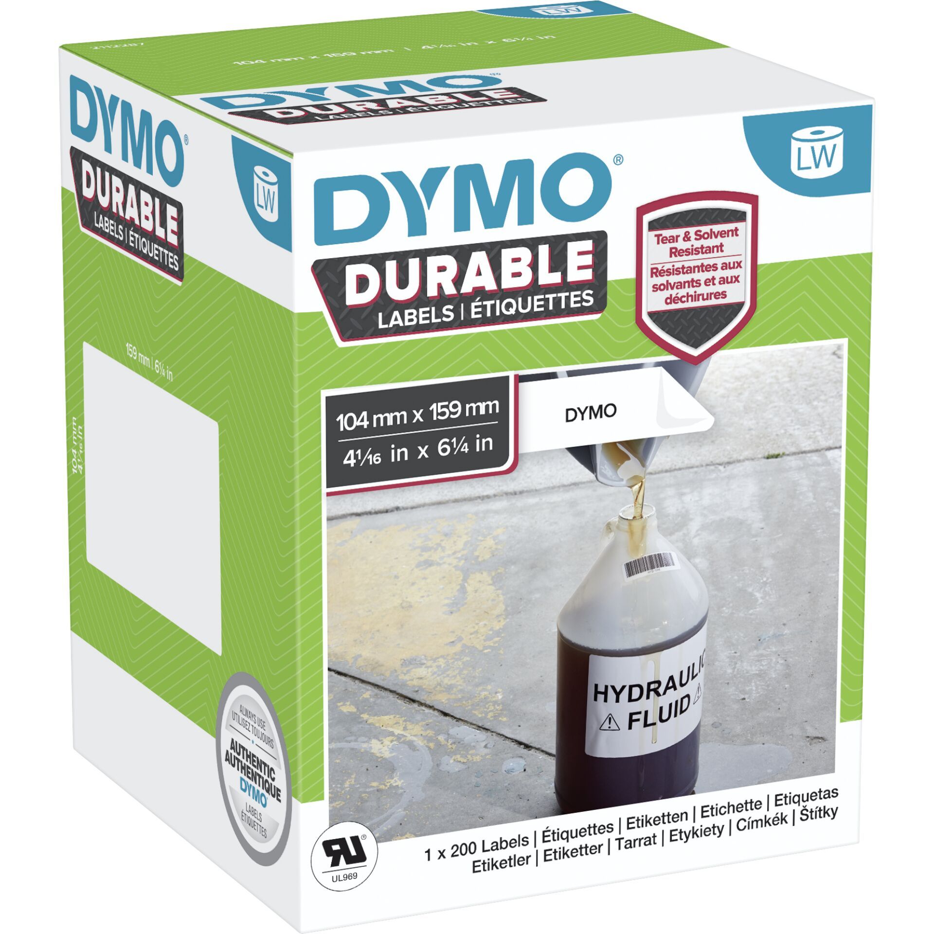 Dymo LW-Kunststoff-Etiketten 104 x 159 mm 1x 200 St.
