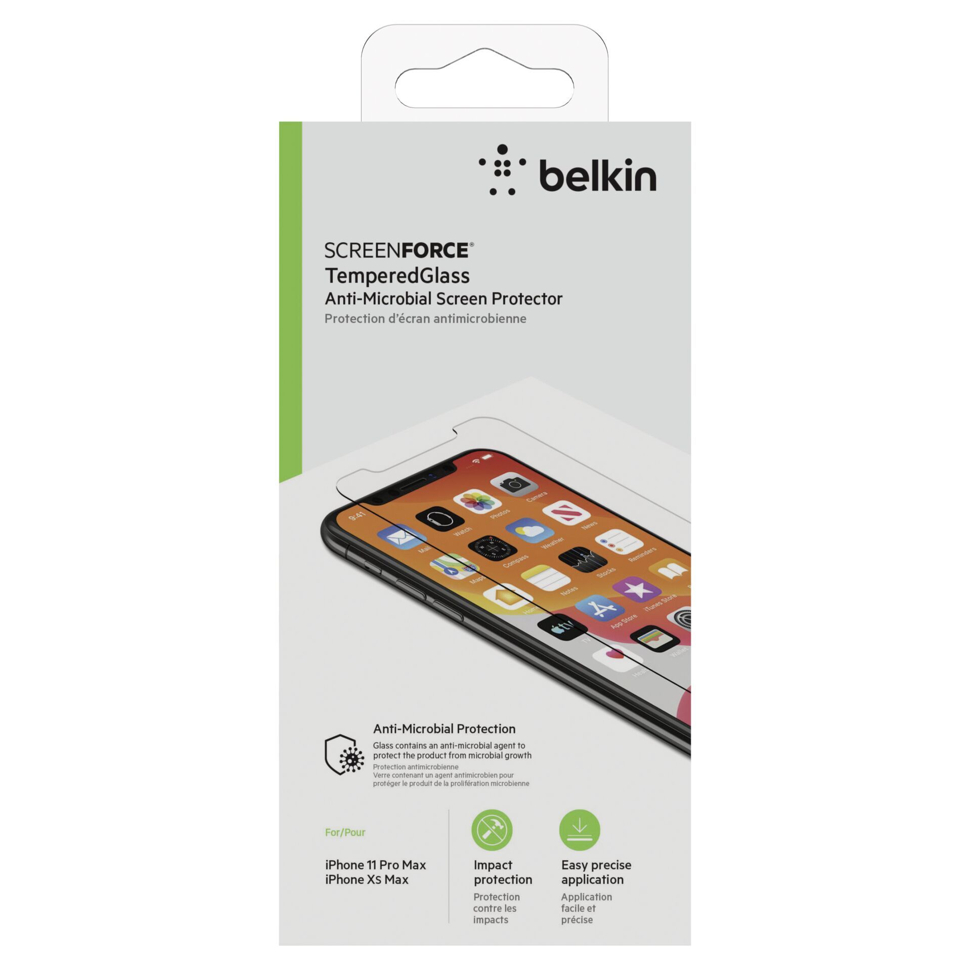 Belkin ScreenForce TemperedGlass antimic. iPhone 11Pro Max/X