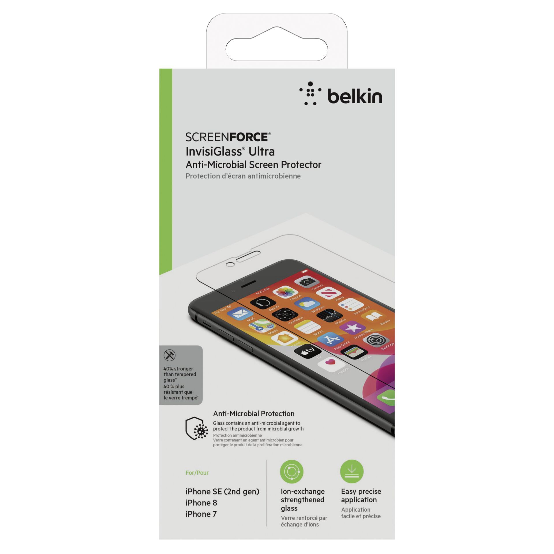 Belkin ScreenForce InvisiGl.Ult. iPhone6/6s/7/8/SE F8W883zz-