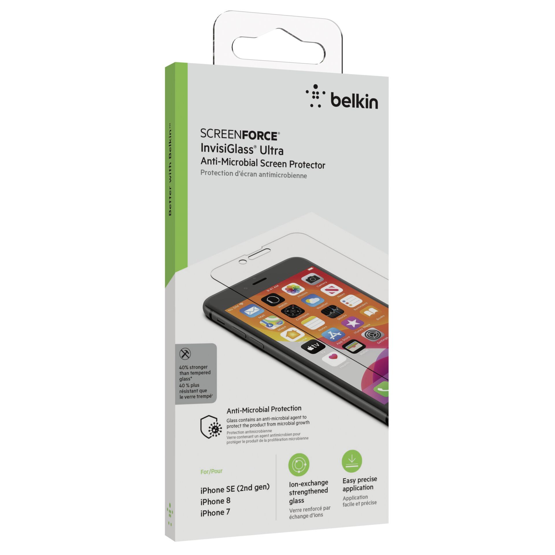 Belkin ScreenForce InvisiGl.Ult. iPhone6/6s/7/8/SE F8W883zz-
