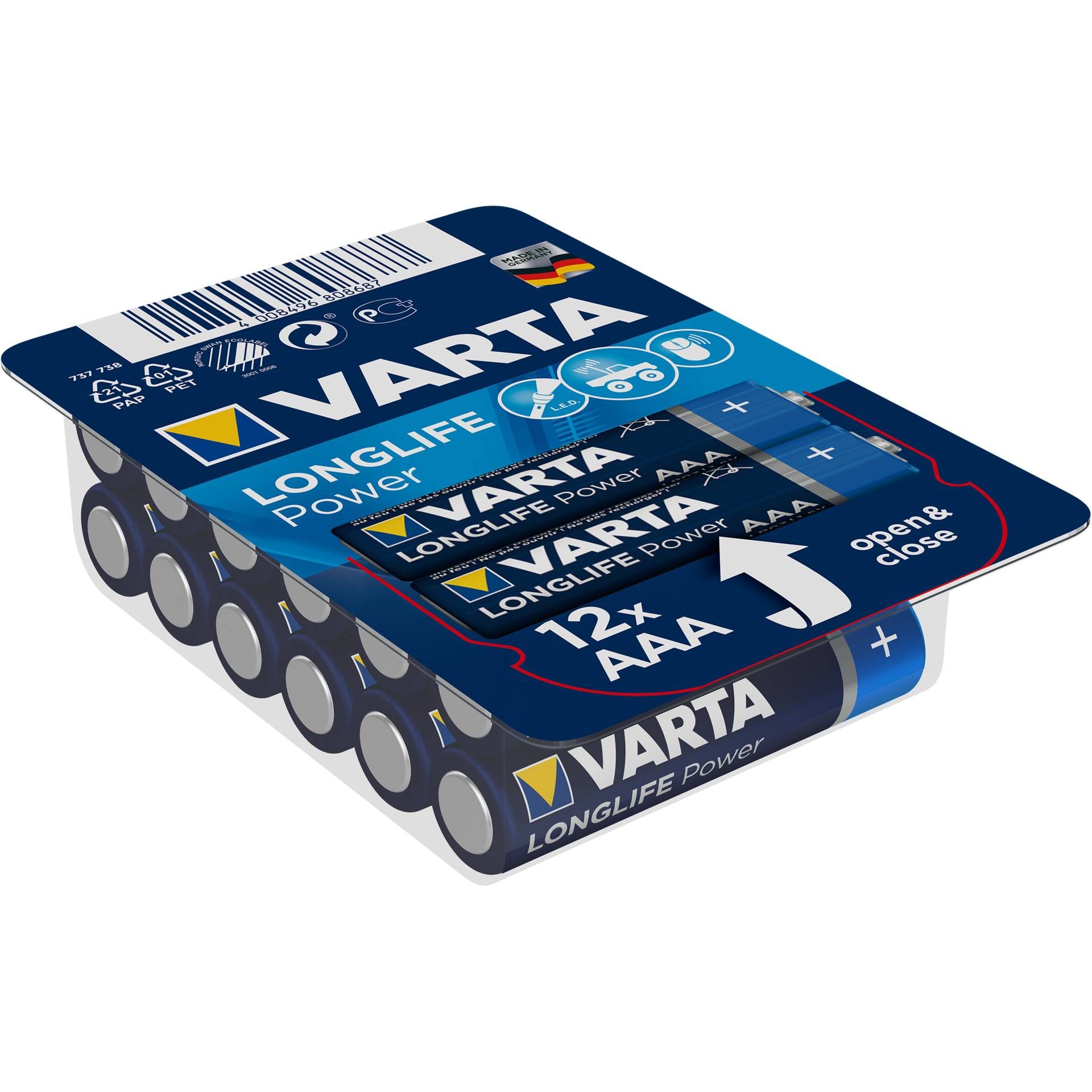 1x12 Varta High Energy AAA LR 3 Ready-To-Sell Tray Big Box