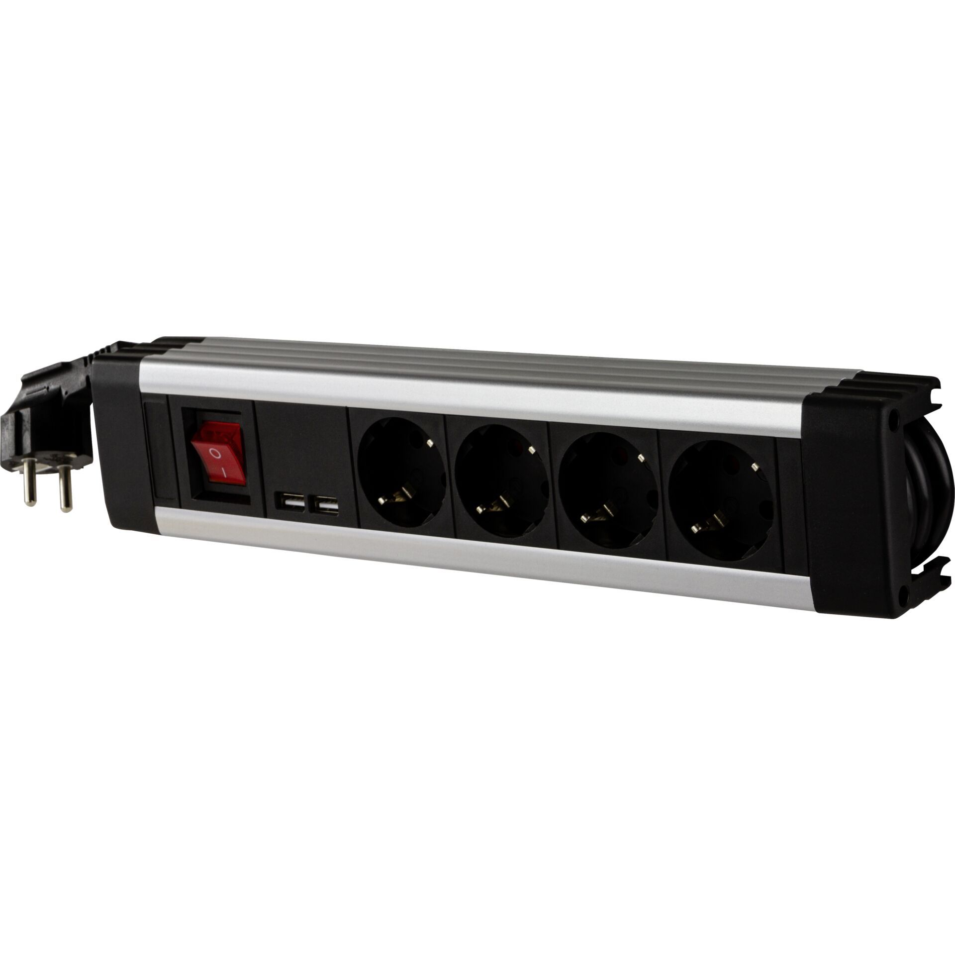 REV Presa multipla 4-fold + KS USB SupraLine Schalter nero