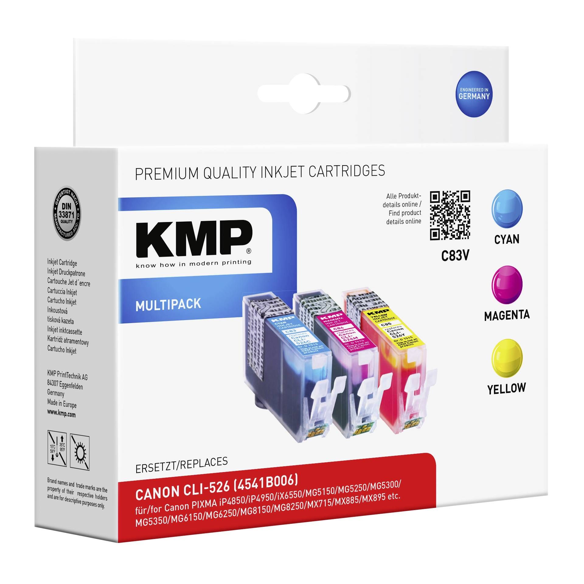 KMP C83V Promo Pack   C/M/Y compatibile con Canon CLI-526