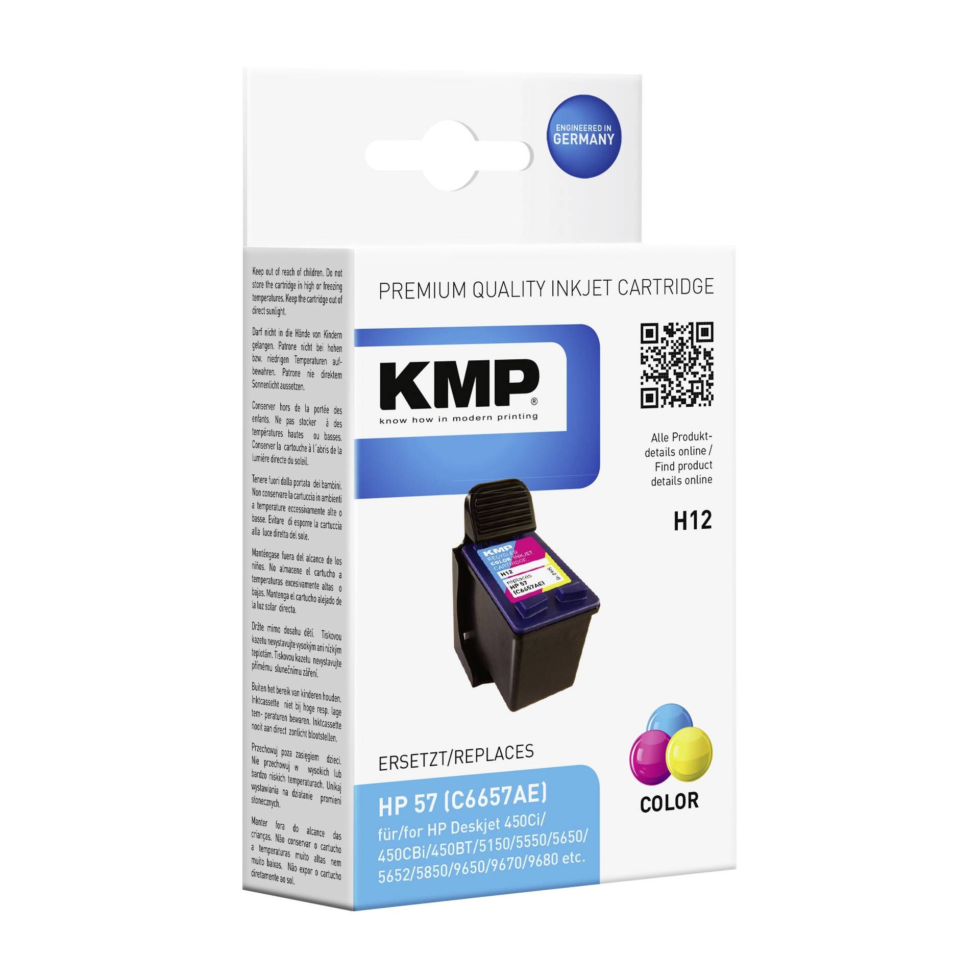 KMP H12 cartuccia     colore compatibile con HP C 6657 AE