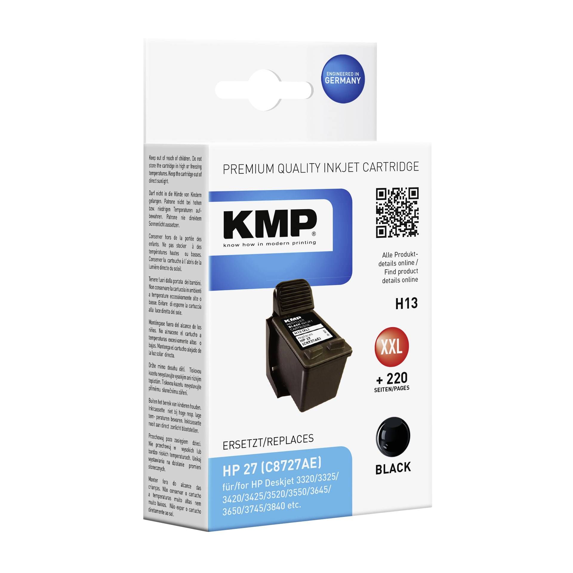 KMP H13 cartuccia     nero compatibile con HP C 8727 AE