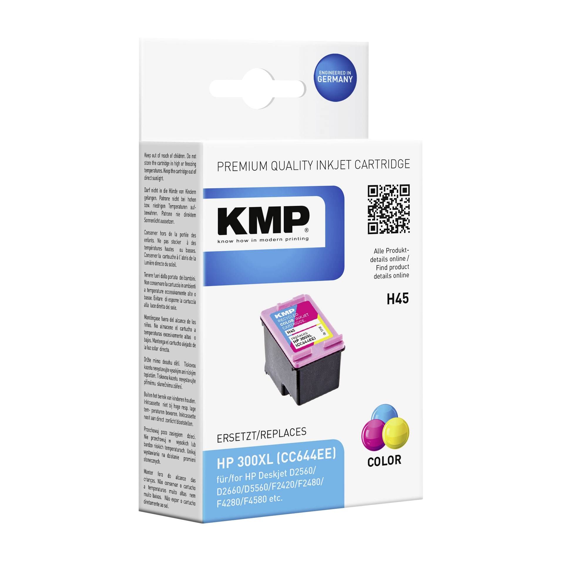 KMP H45 cartuccia colore comp. con HP CC 644 EE Nr. 300XL