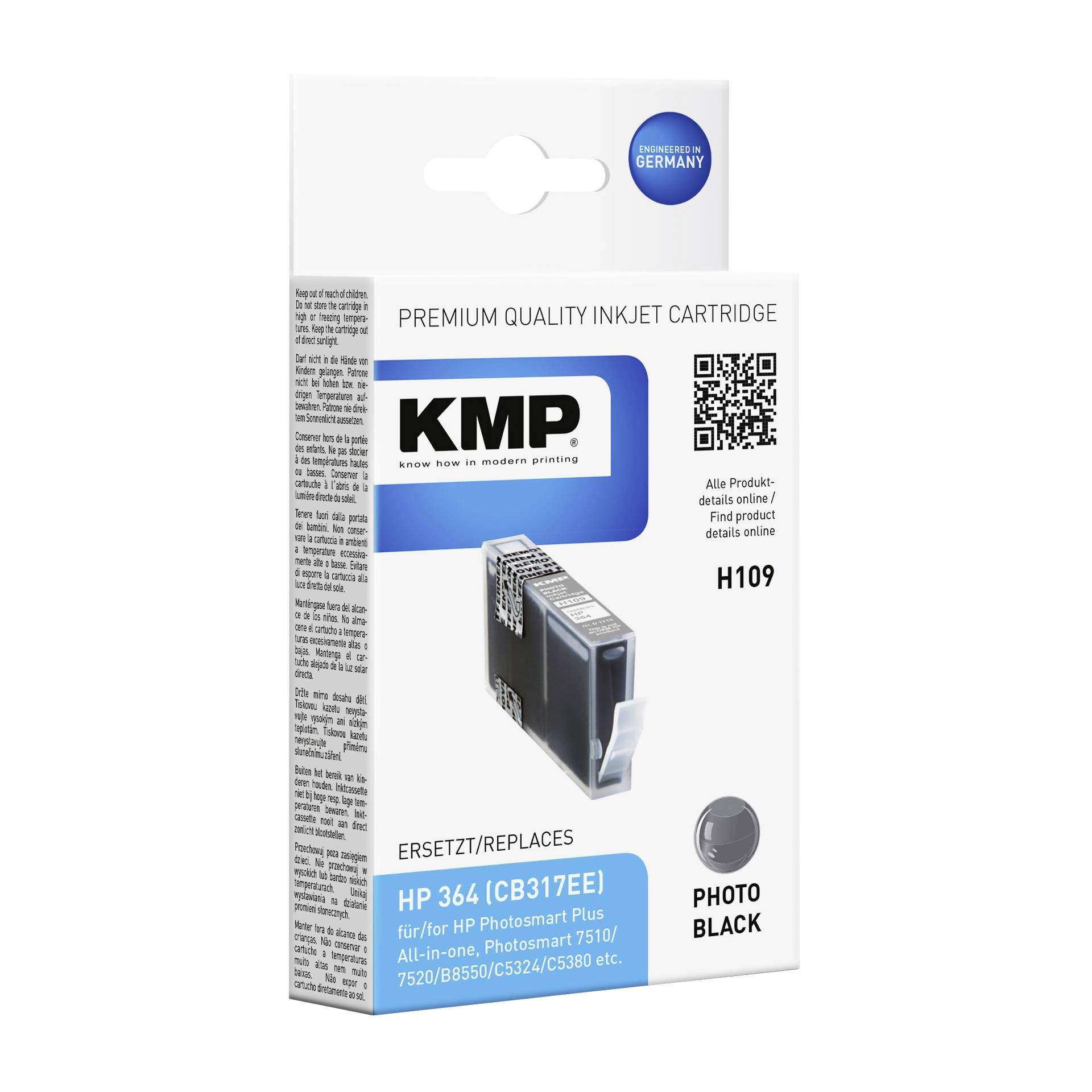 KMP H109 cartuccia foto nero comp. con HP CB 317 EE