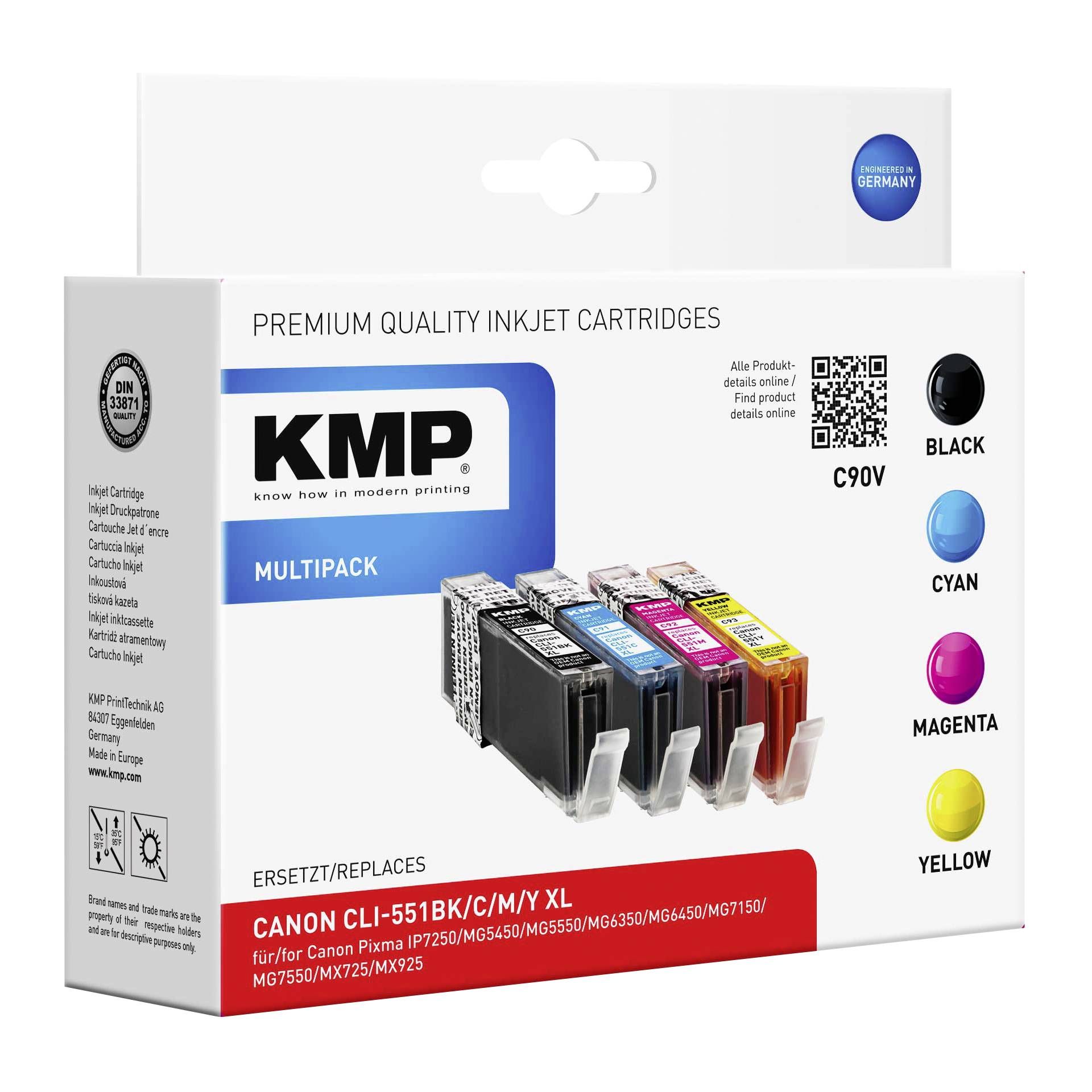 KMP C90V Promo Pack compatibile con CLI-551 BK/C/M/Y
