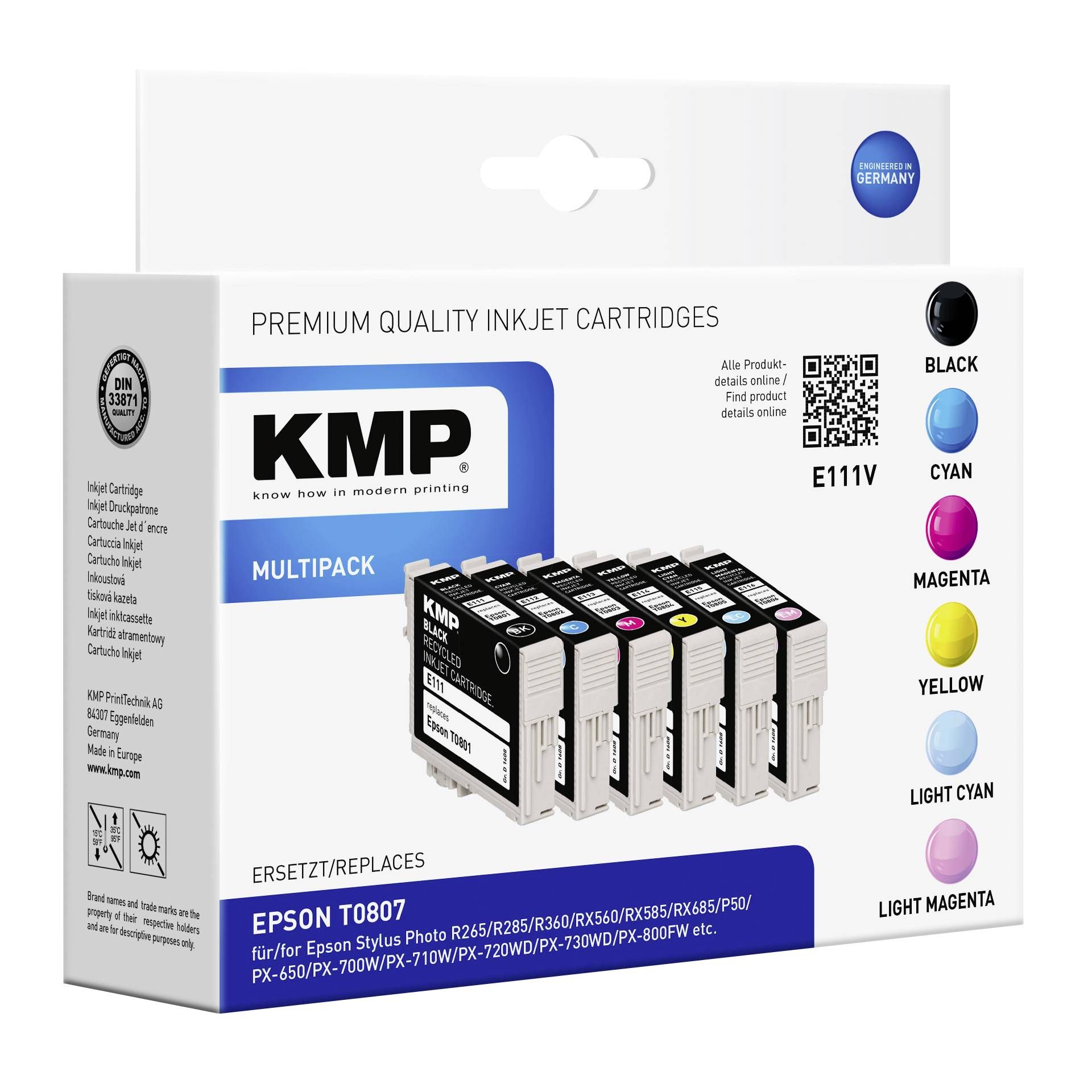 KMP E111V Multipack 6 colori compatibile con Epson T 080