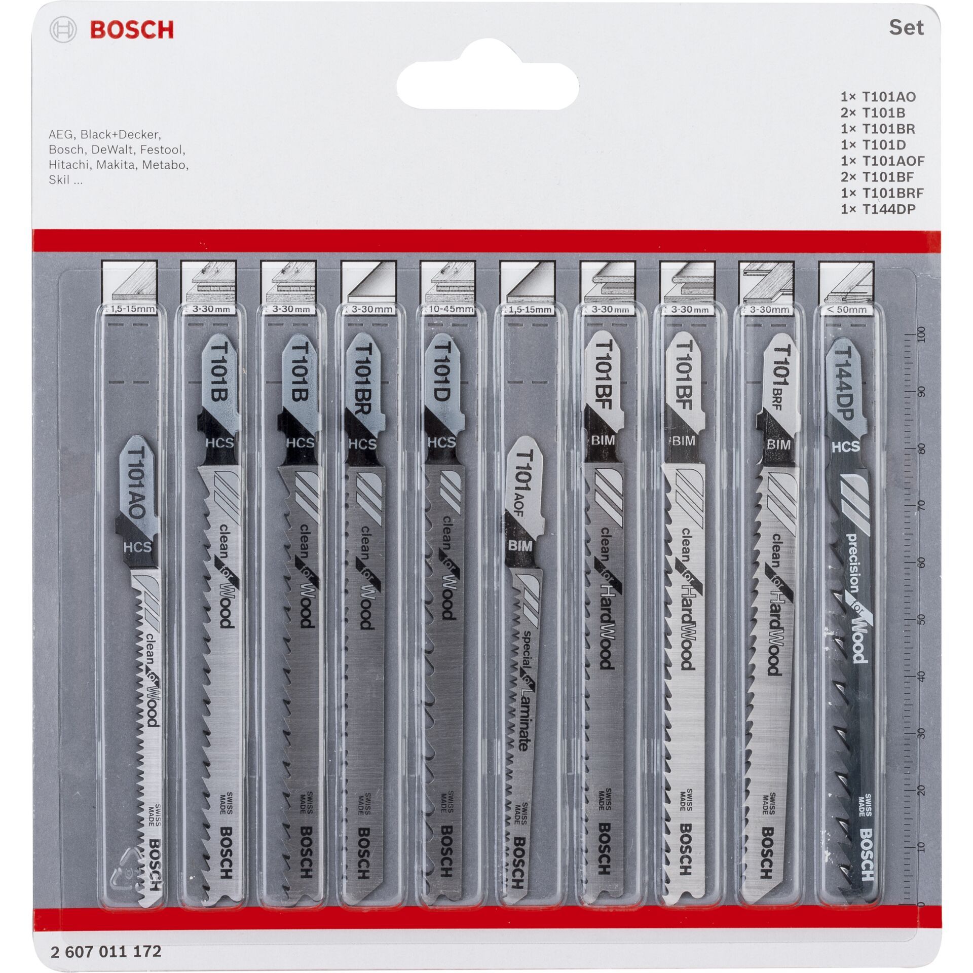 Bosch Blister Set STB 10-pcs. clean
