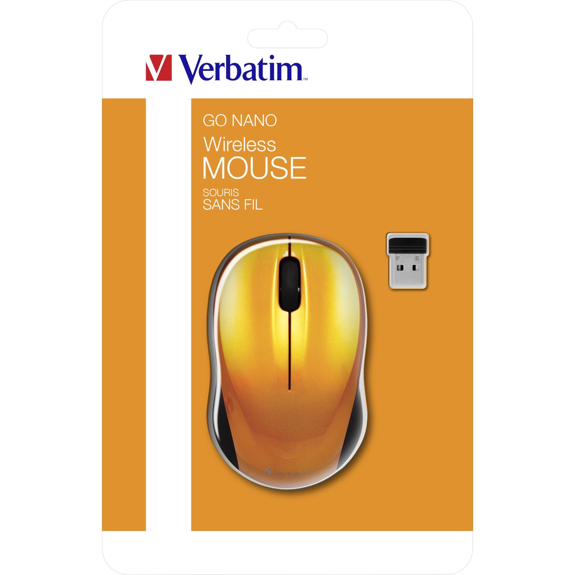 Verbatim Go Nano Wireless Mouse Volcanic Orange