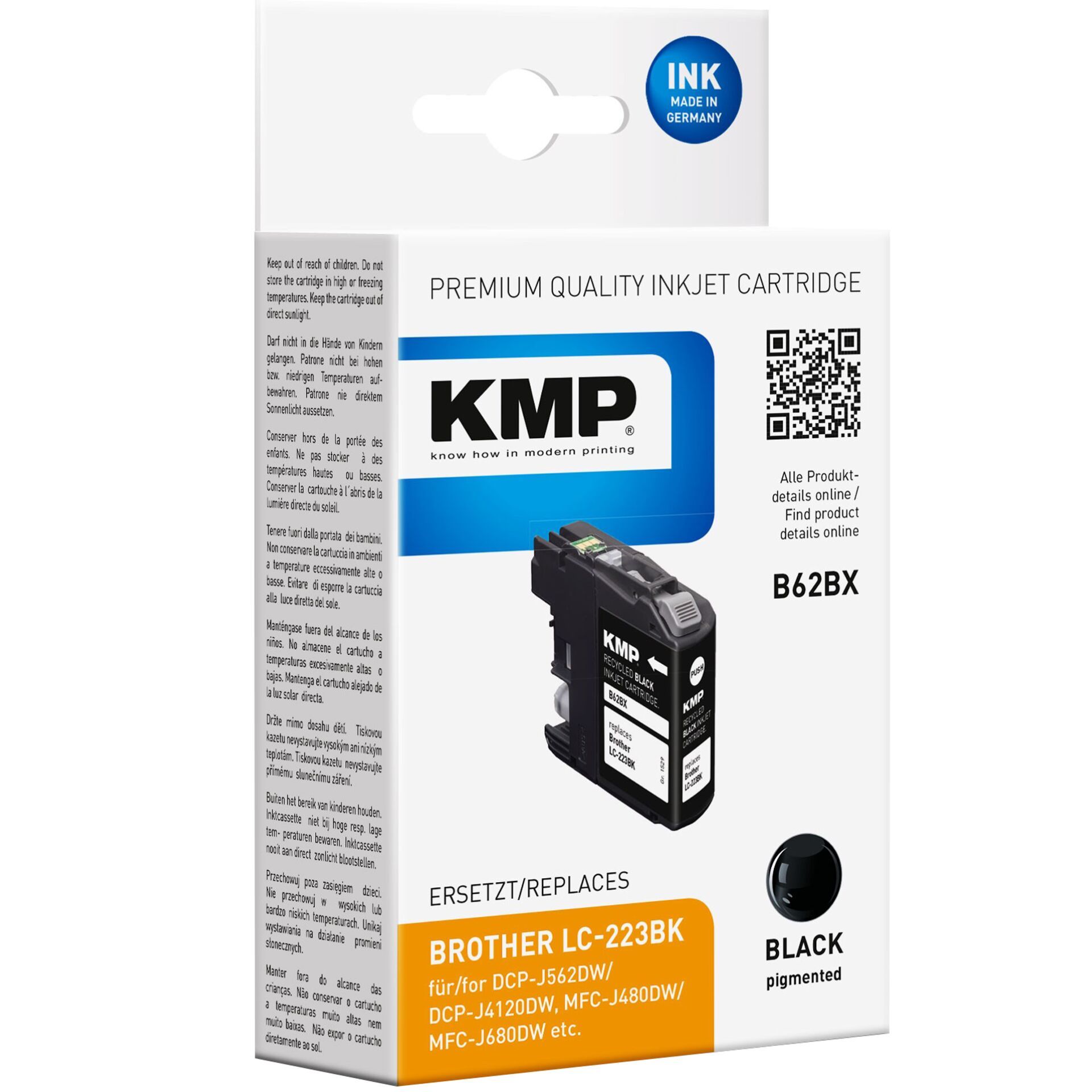 KMP B62BX cartuccia nero compatib. con Brother LC-223 BK