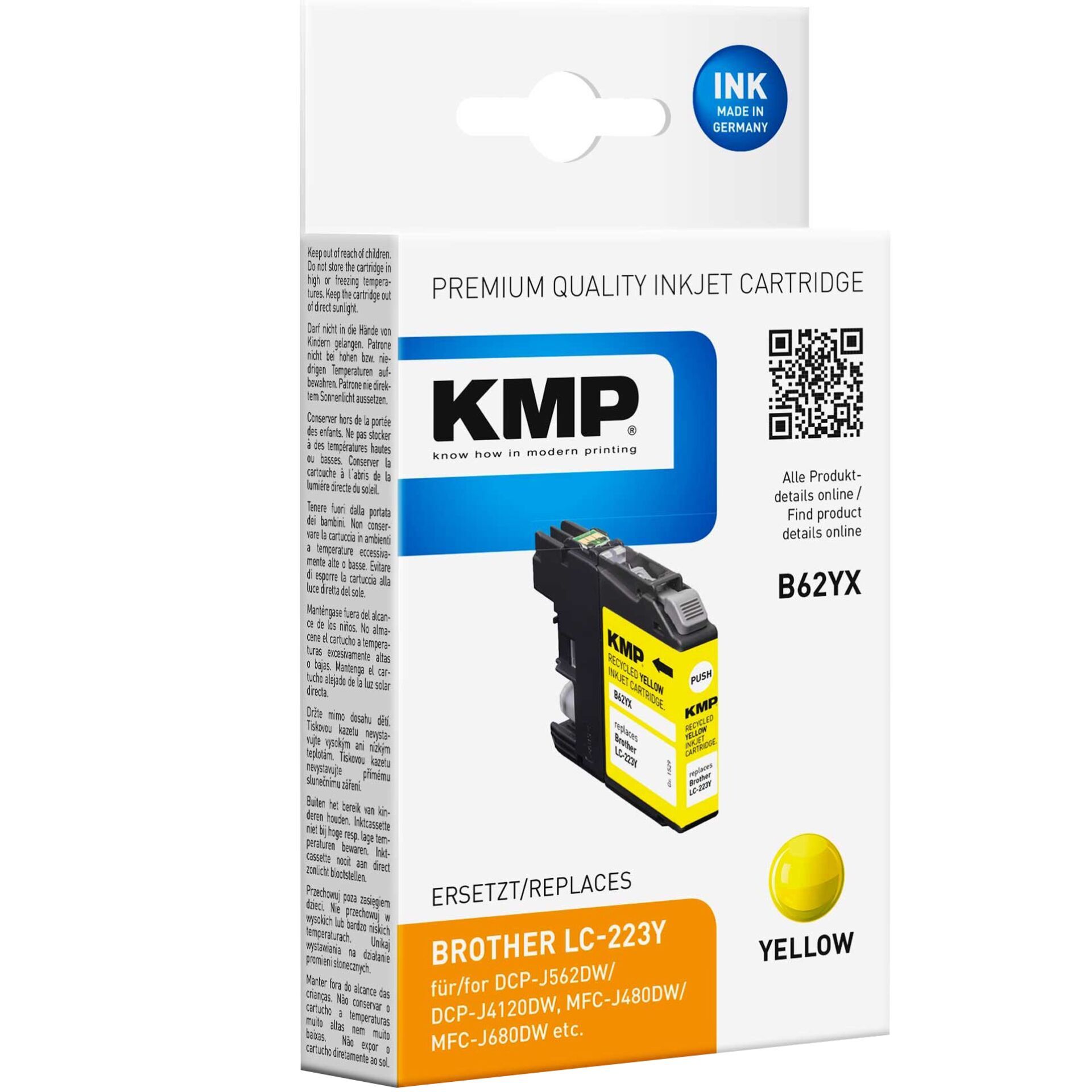 KMP B62YX cartuccia giallo compatibile con Brother LC-223 Y