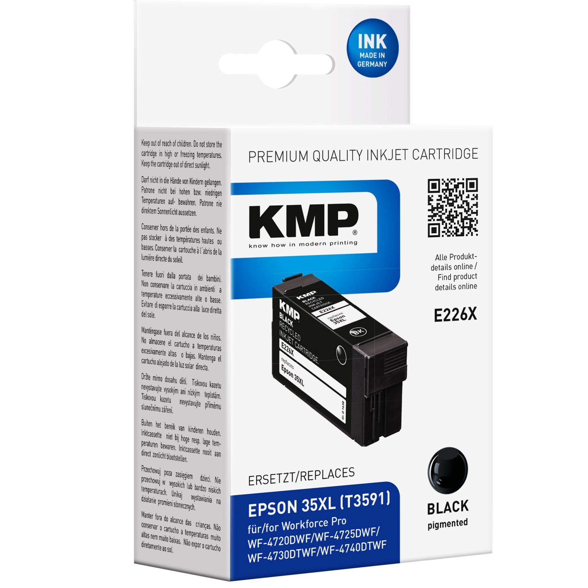 KMP E226X Tintenpatrone schwarz kompatibel mit Epson T 3591