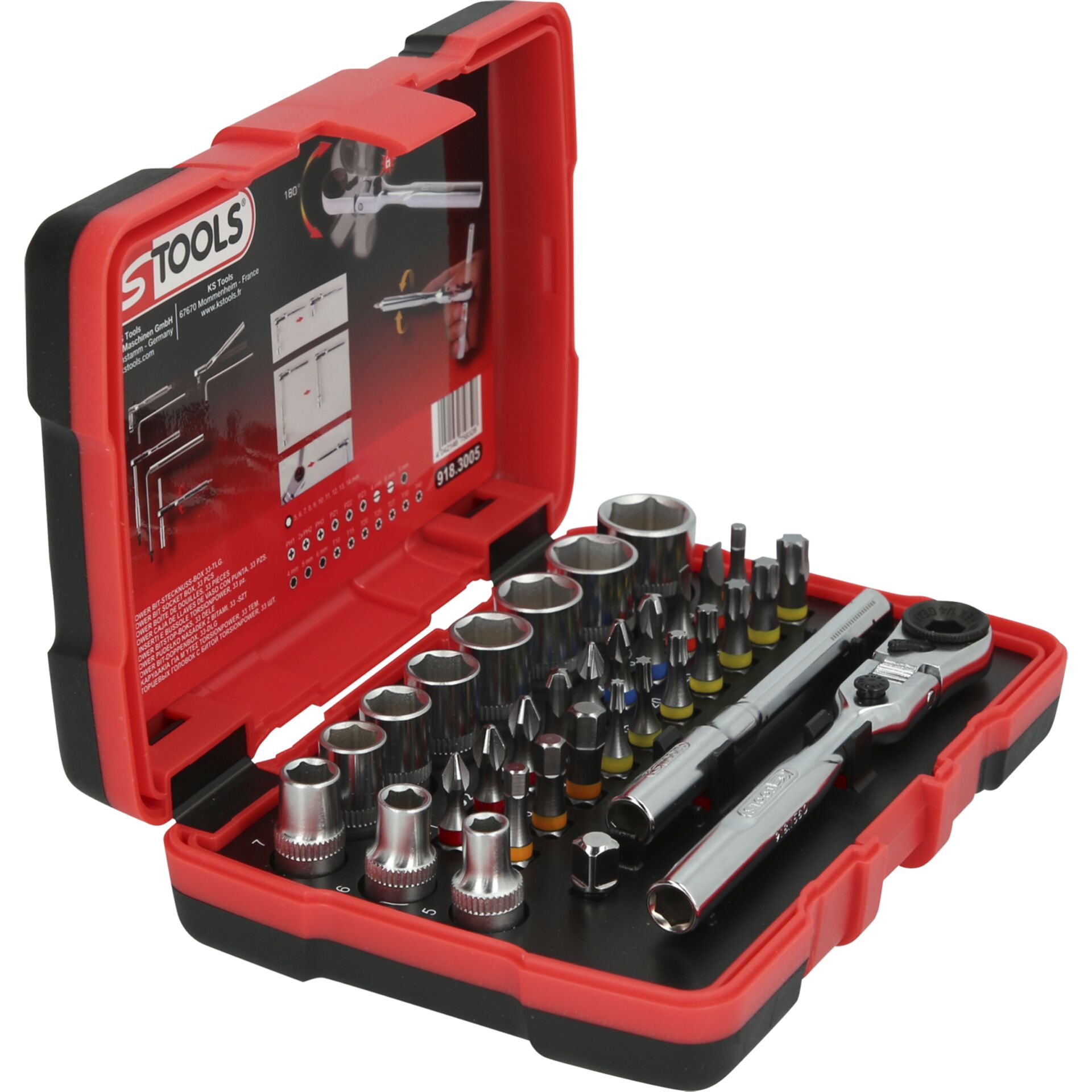 KS Tools 1/4  TORSIONpower Socket Box 33-piece