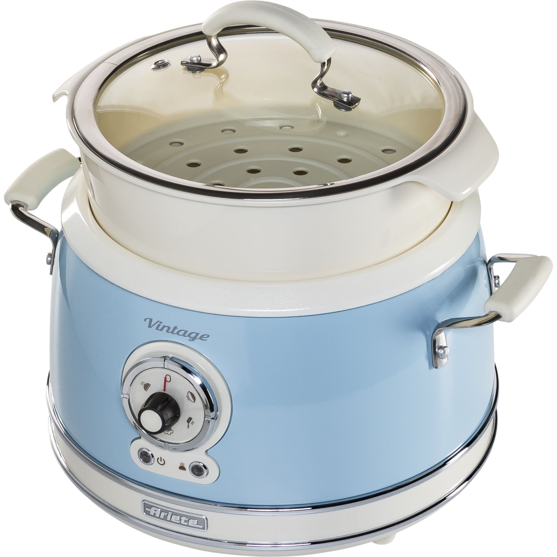 Ariete Vintage Food Steamer, blue