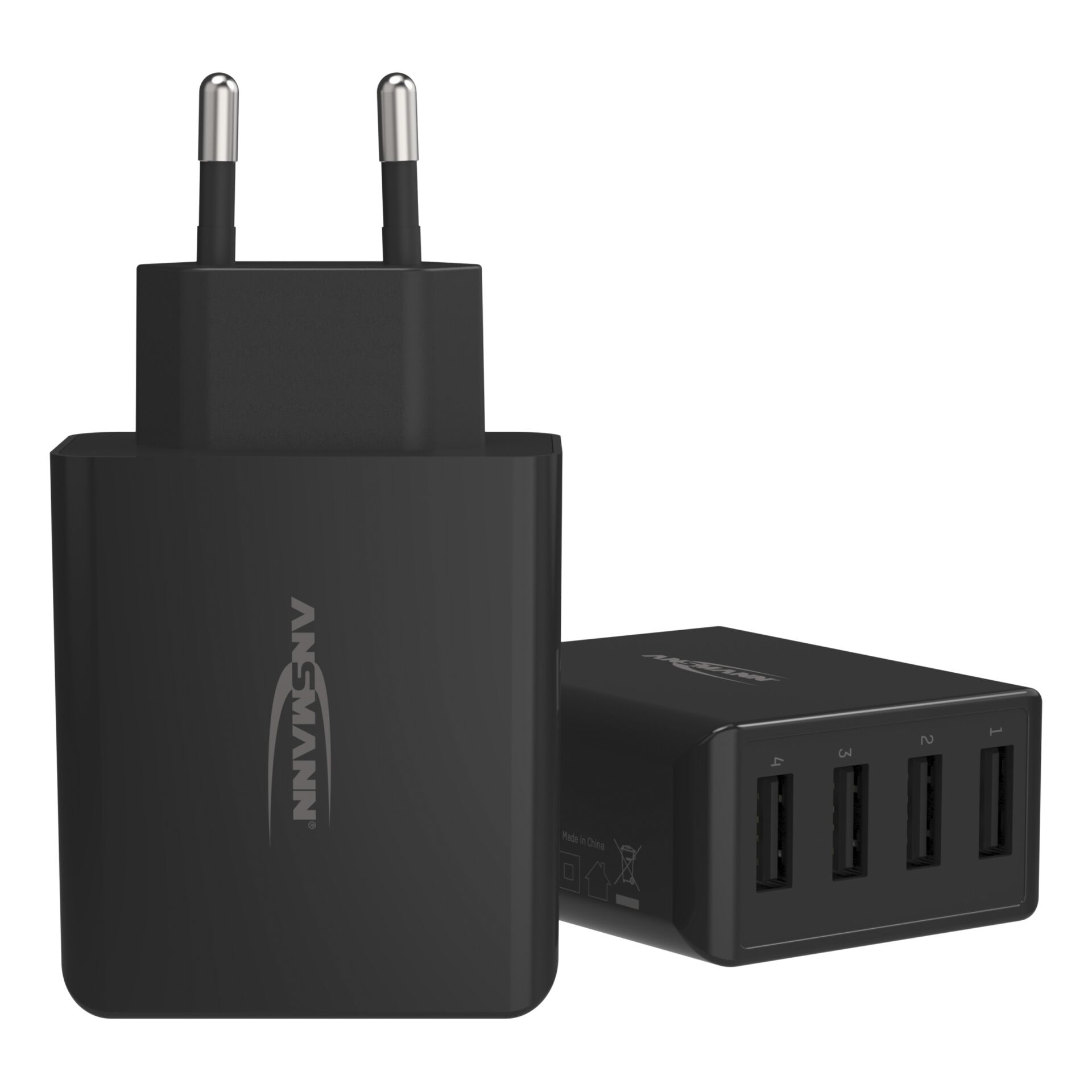 Ansmann Home caricabatt. HC430 4xUSB 3000mA nero