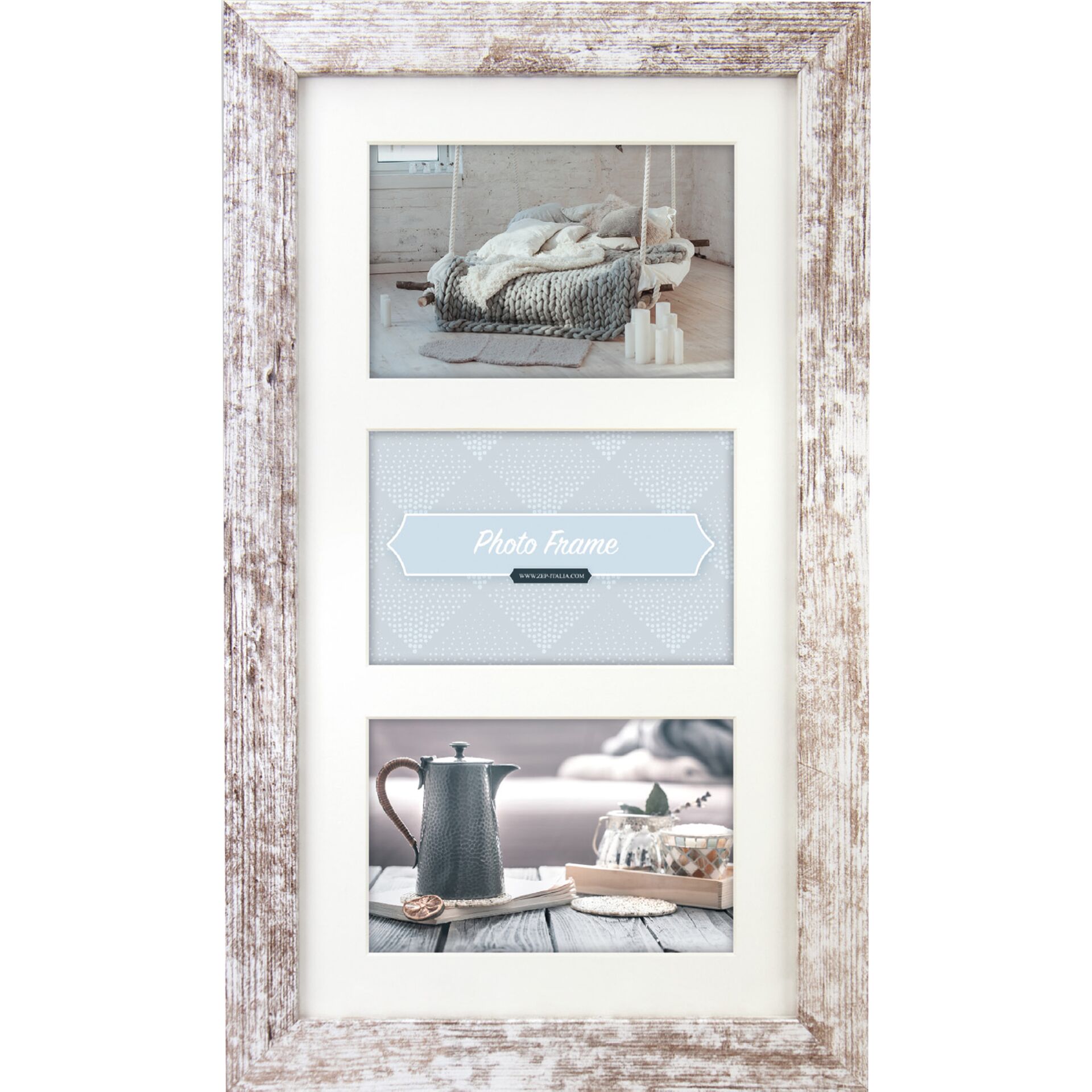 ZEP Nelson 6 bian./marr. 3x13x18 legno cornice 3Q V23136