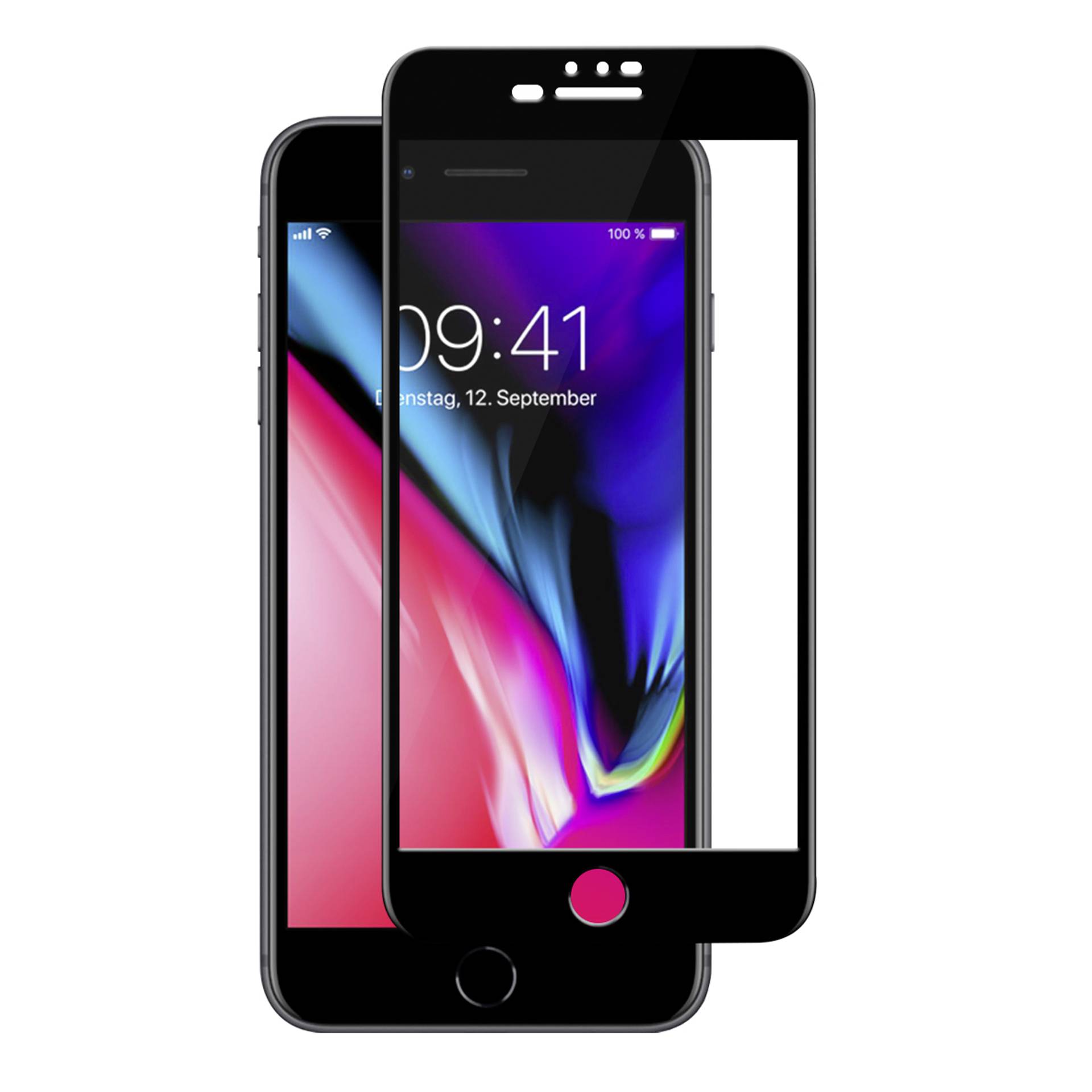 Woodcessories 3D Premium Glass iPhone 6+/ 7+/ 8+ nero