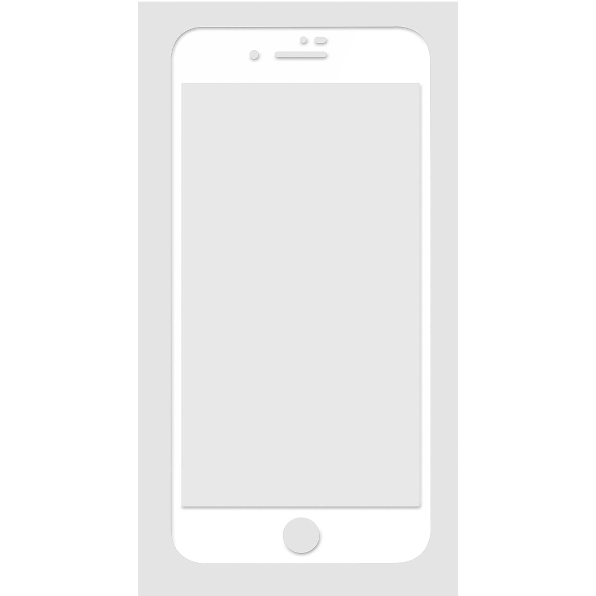 Woodcessories 3D Premium Glass iPhone 6+/ 7+/ 8+ bianco