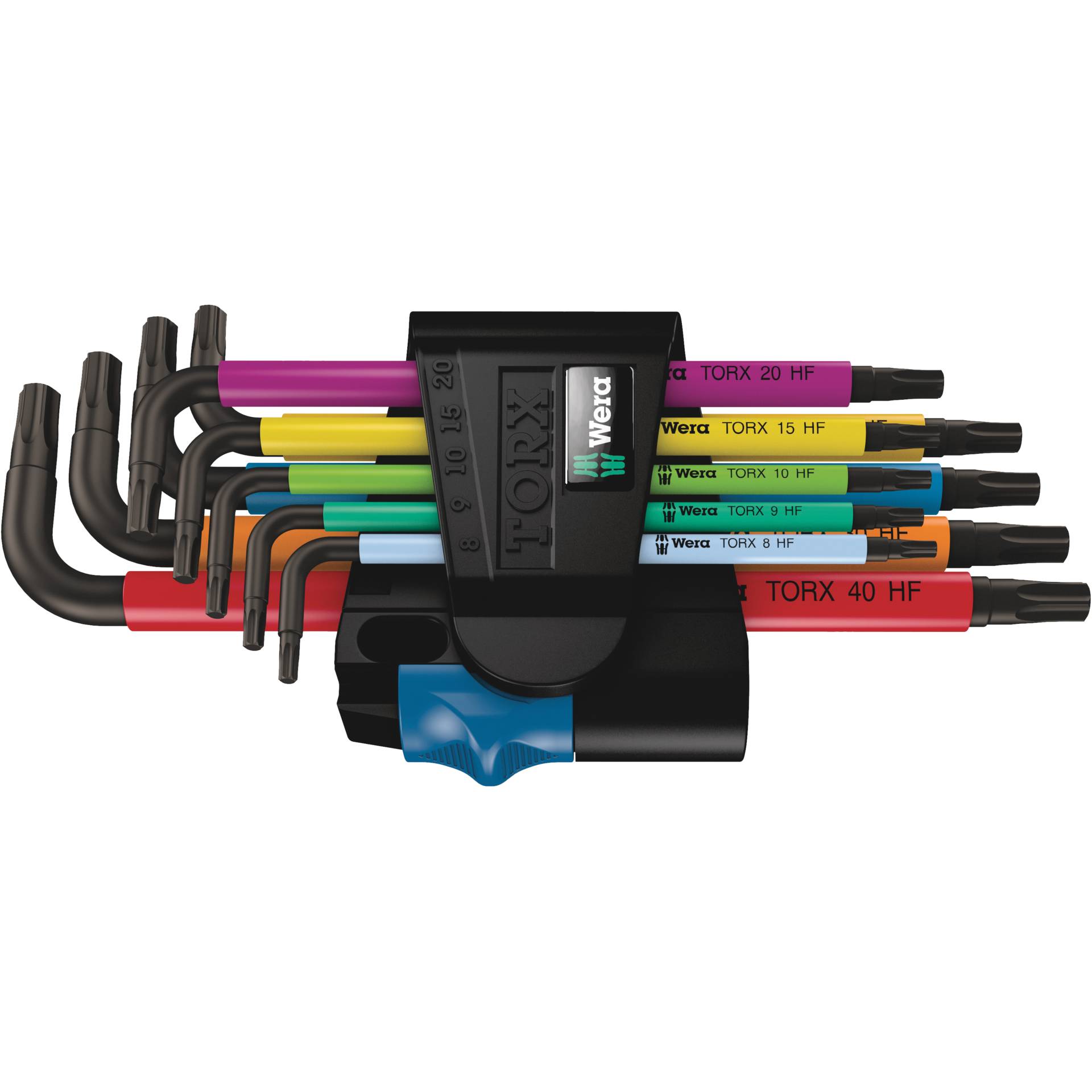 Wera 967/9 TX Multicolour HF 1 L-Key Set with holding functi