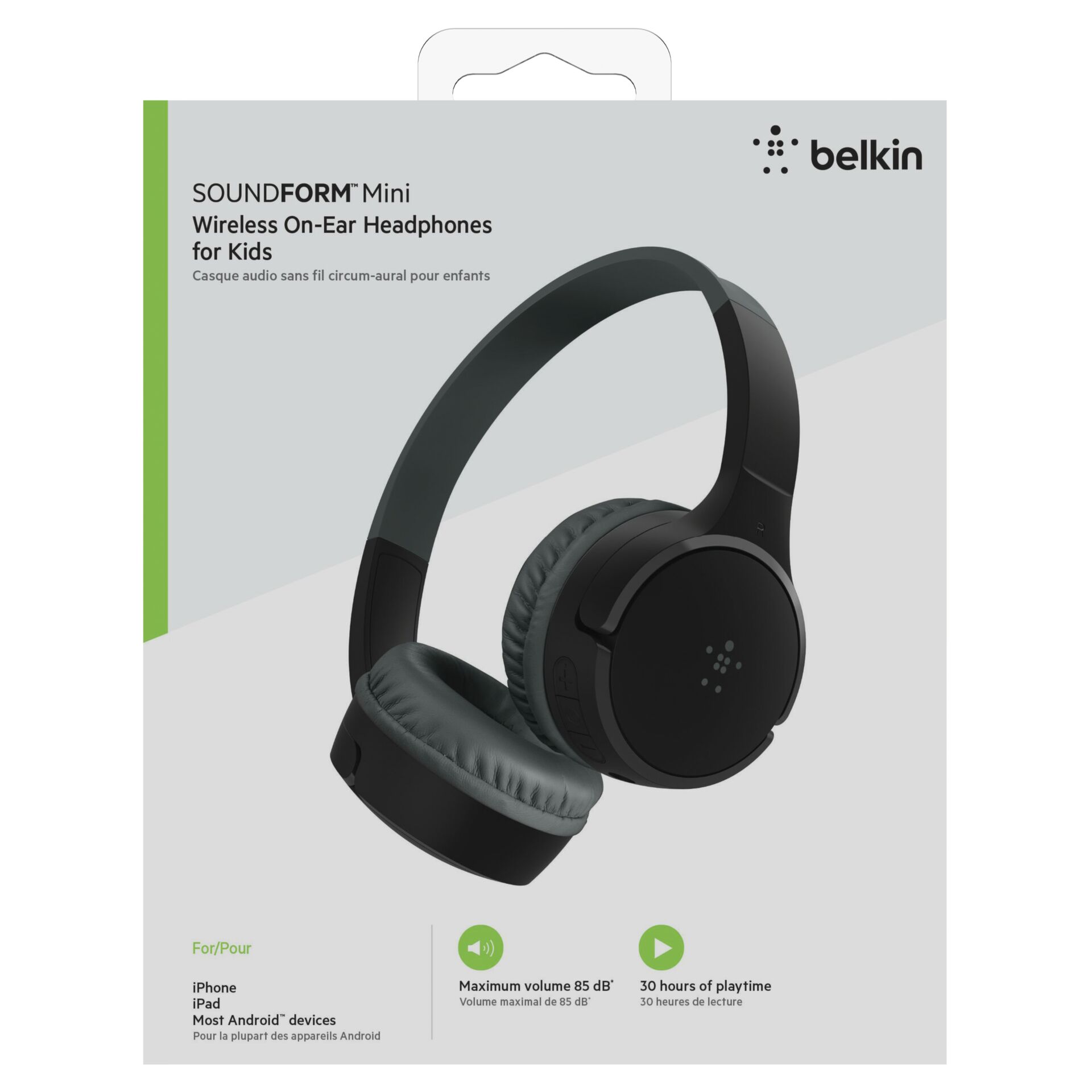 Belkin Soundform Mini-On-Ear cuffie bamb. nero AUD002btBK