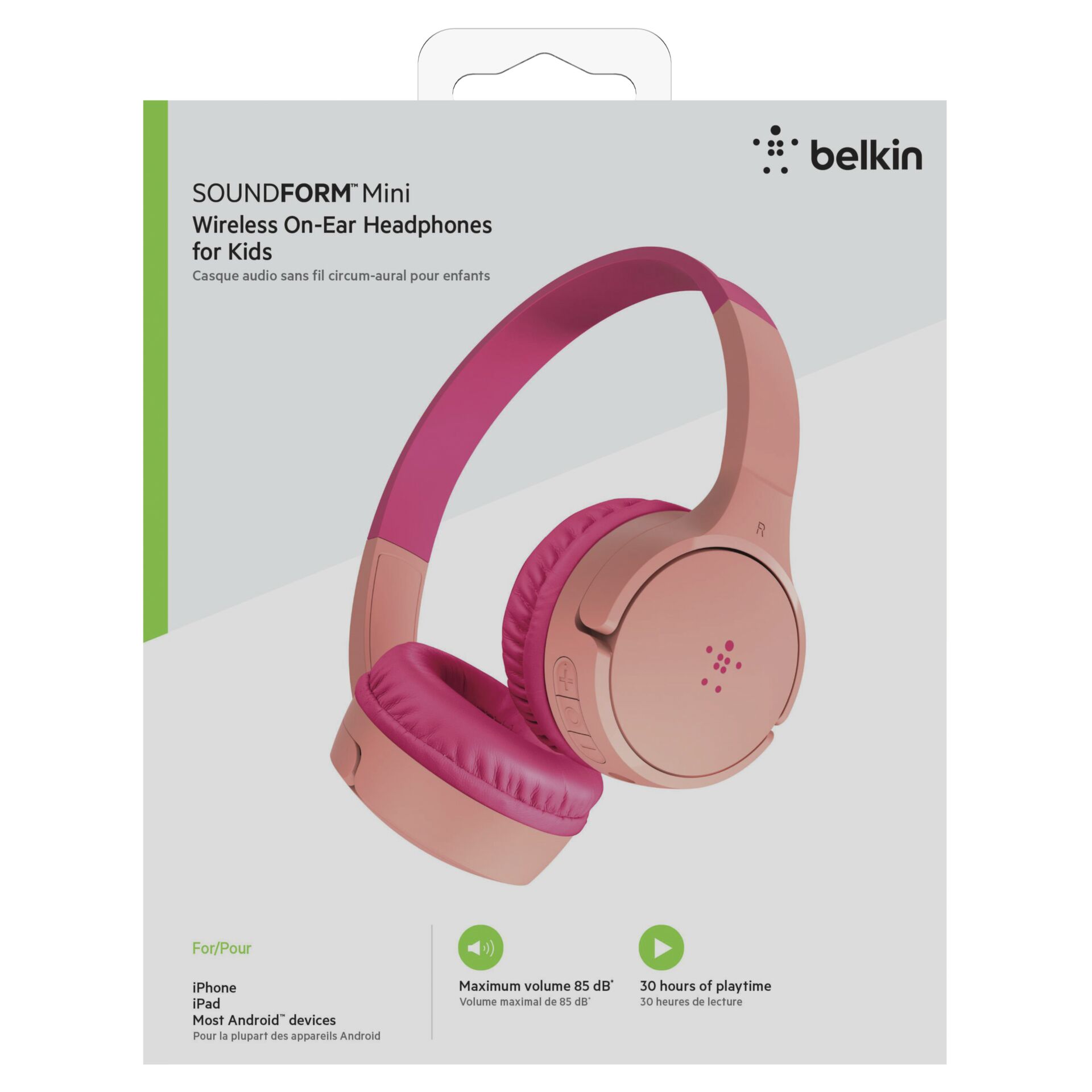 Belkin Soundform Mini-On-Ear cuffier p. bambini AUD002btPK